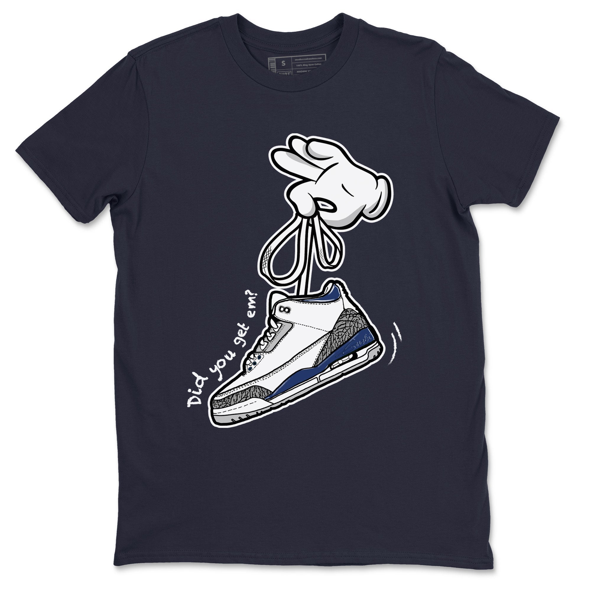 Cartoon Hands snkmatch Tees - Air Jordan 3 Midnight Navy 2023