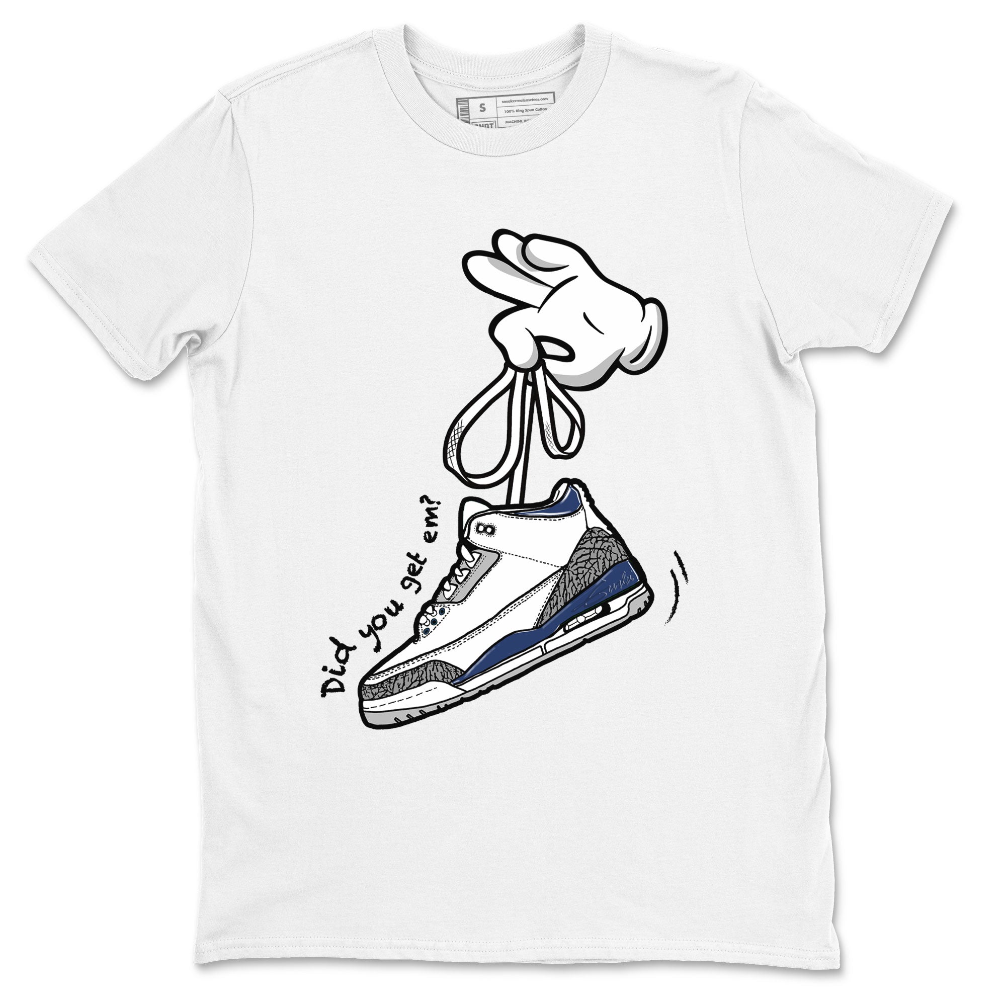 Cartoon Hands snkmatch Tees - Air Jordan 3 Midnight Navy 2023