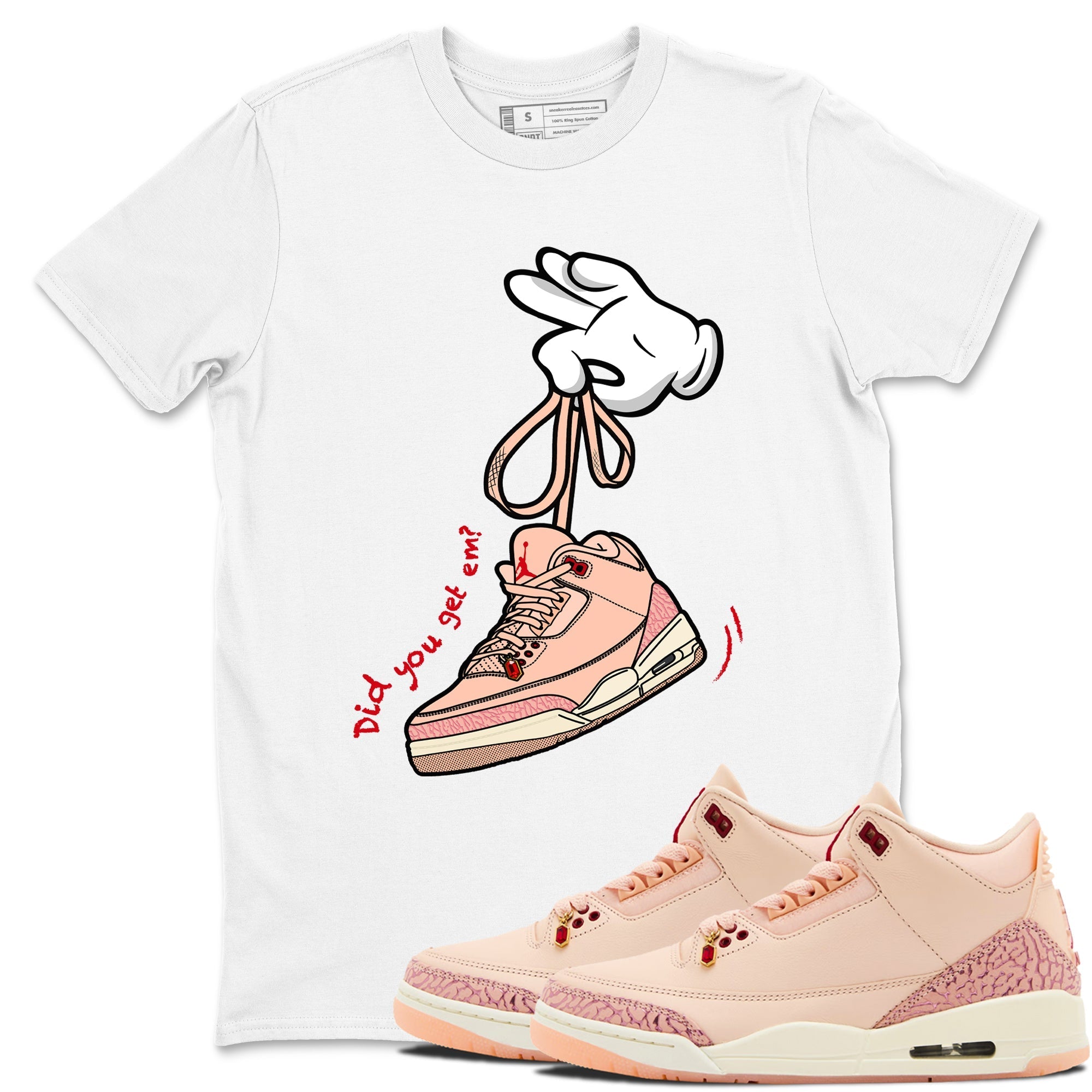 Cartoon Hands snkmatch Tees - Air Jordan 3 Valentines Day