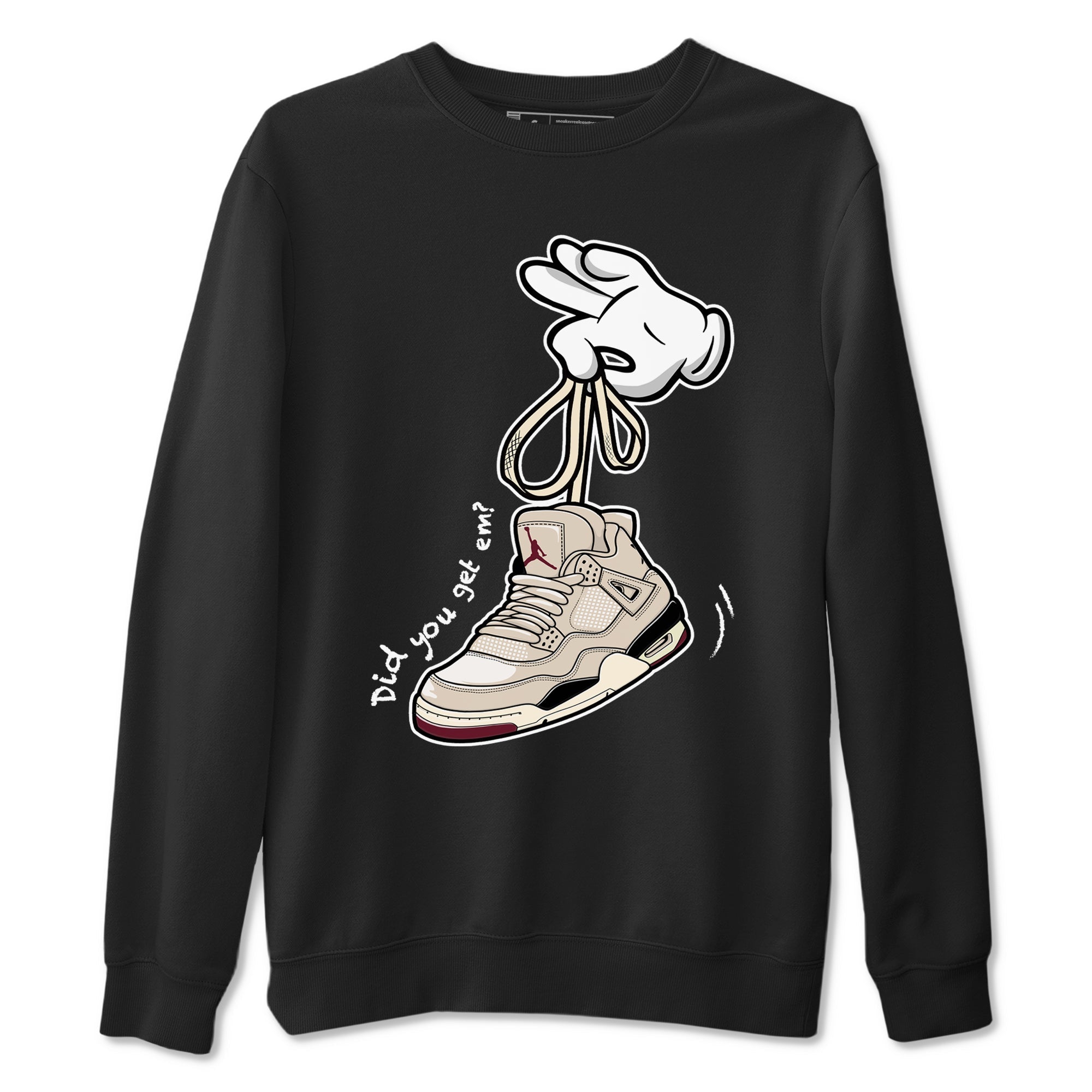 Cartoon Hands snkmatch Tees - Air Jordan 4 A Ma Maniere x Fossil Stone