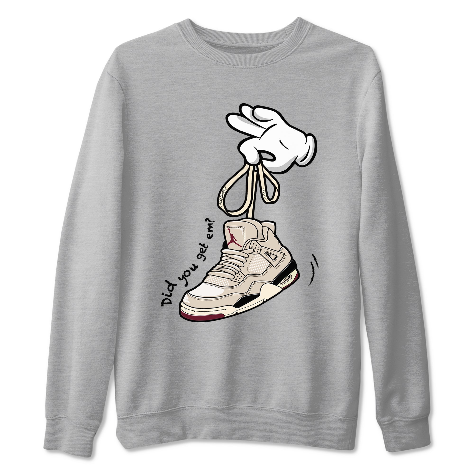 Cartoon Hands snkmatch Tees - Air Jordan 4 A Ma Maniere x Fossil Stone