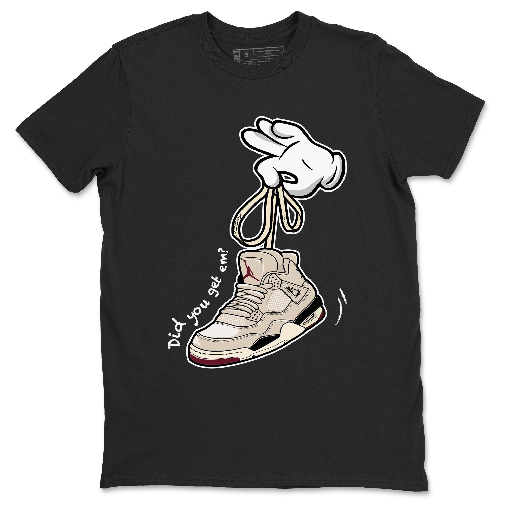 Cartoon Hands snkmatch Tees - Air Jordan 4 A Ma Maniere x Fossil Stone