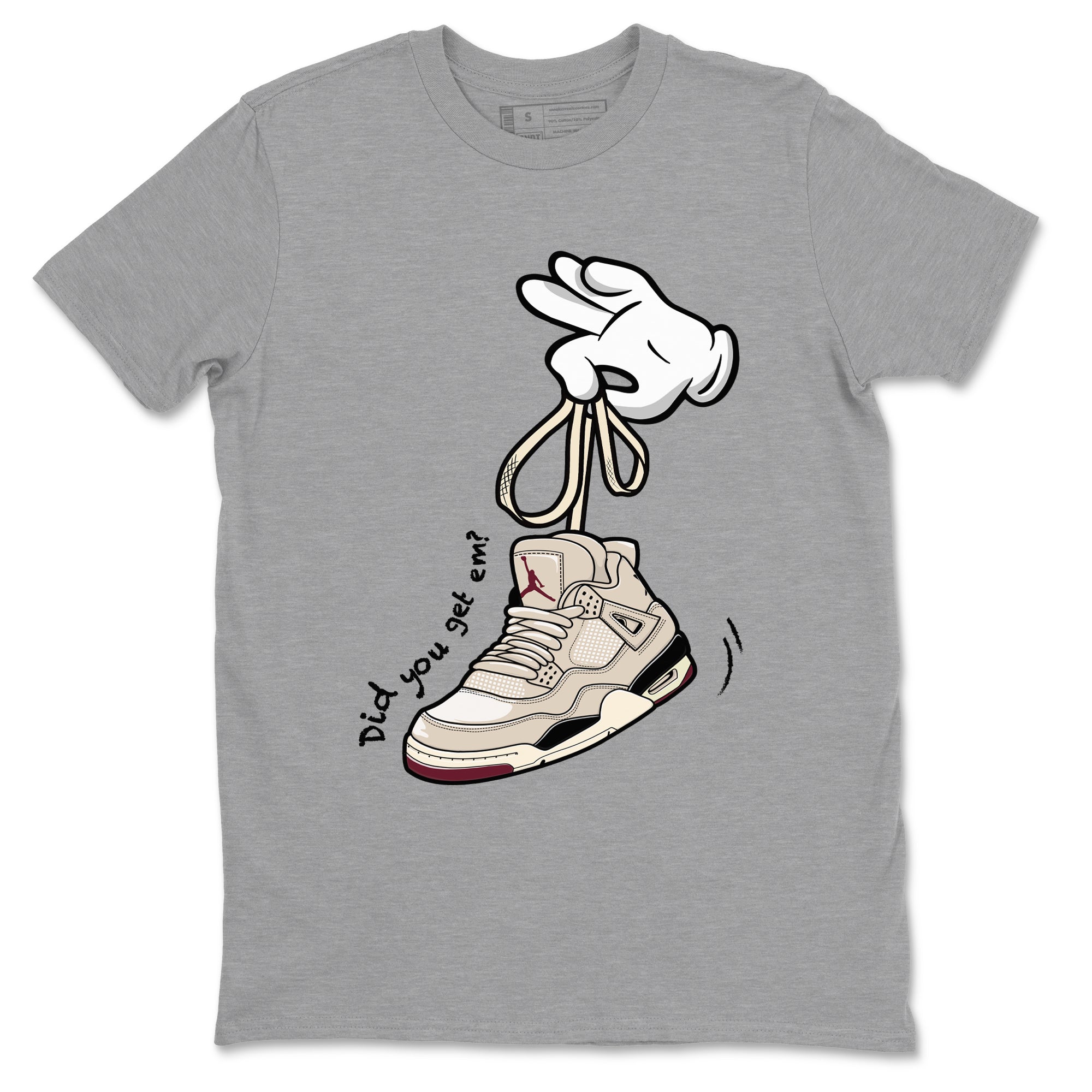 Cartoon Hands snkmatch Tees - Air Jordan 4 A Ma Maniere x Fossil Stone