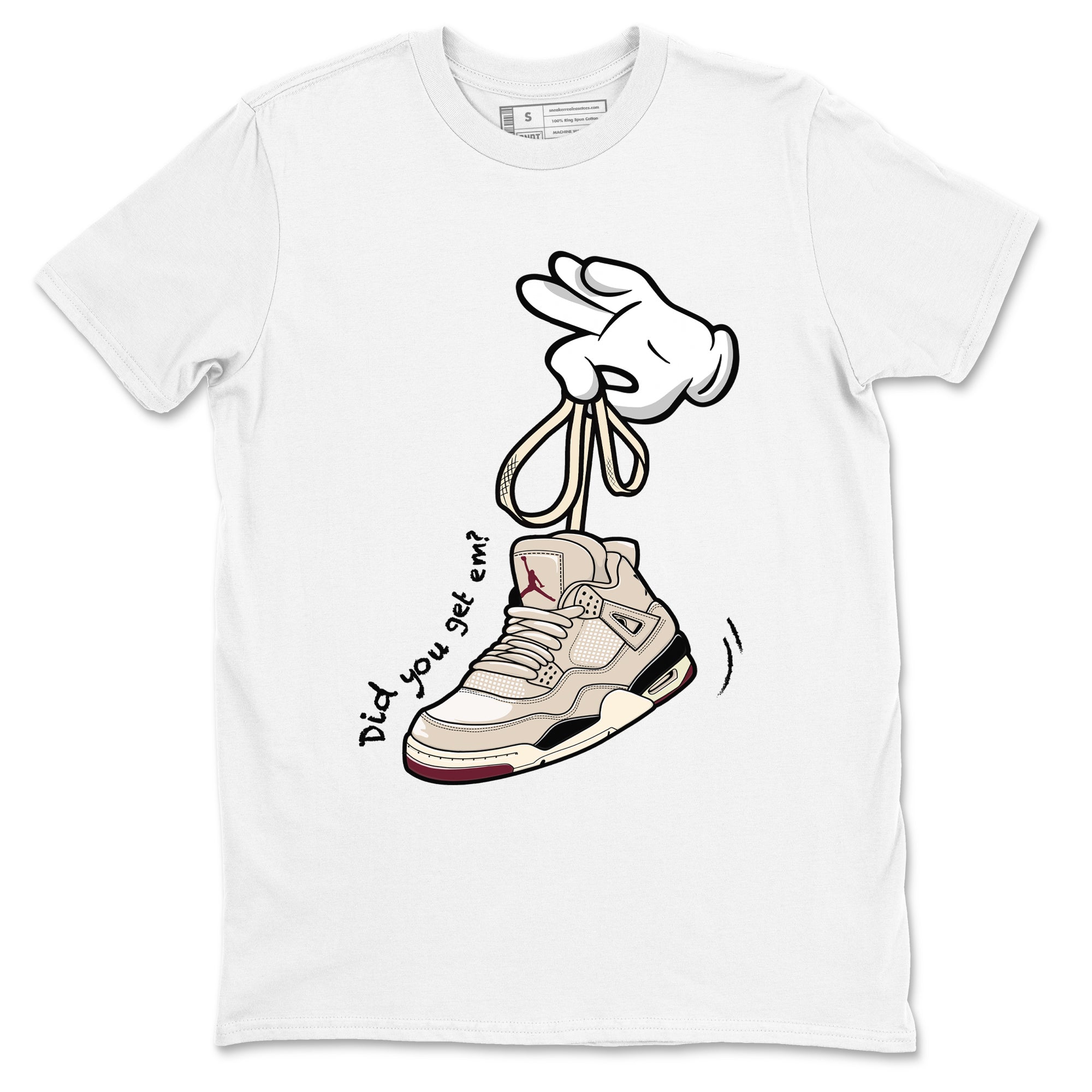 Cartoon Hands snkmatch Tees - Air Jordan 4 A Ma Maniere x Fossil Stone