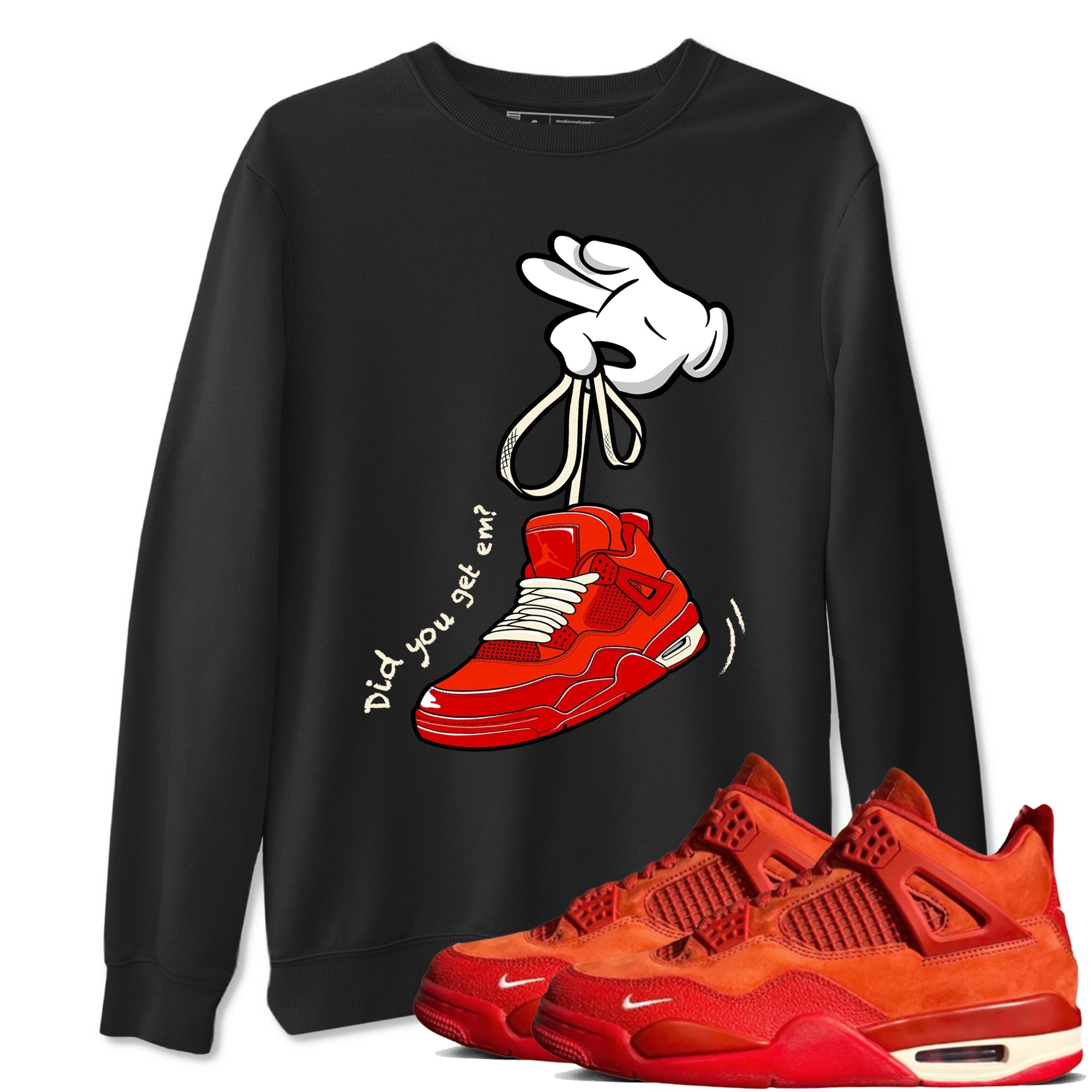 Cartoon Hands snkmatch Tees - Air Jordan 4 Brick By Brick