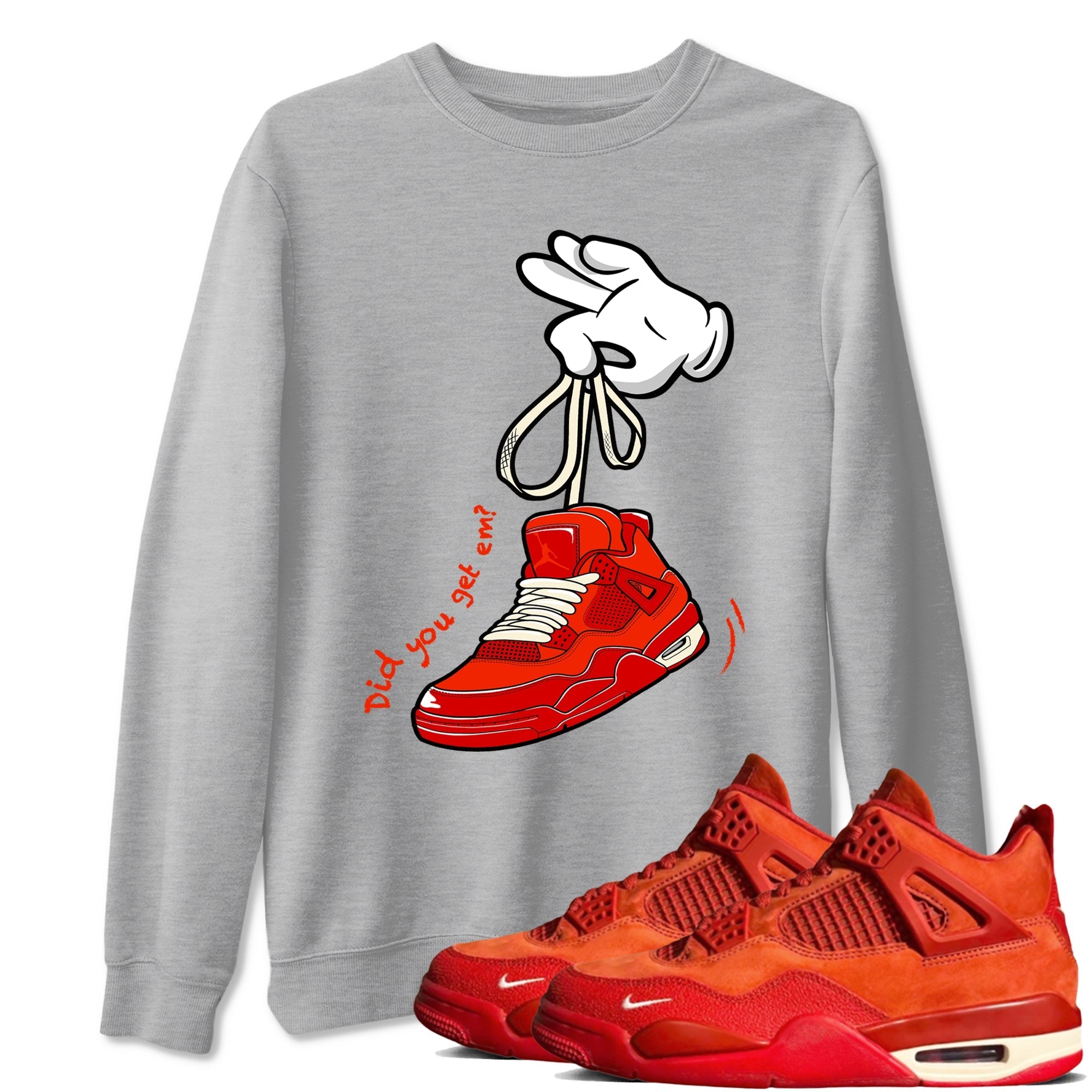 Cartoon Hands snkmatch Tees - Air Jordan 4 Brick By Brick