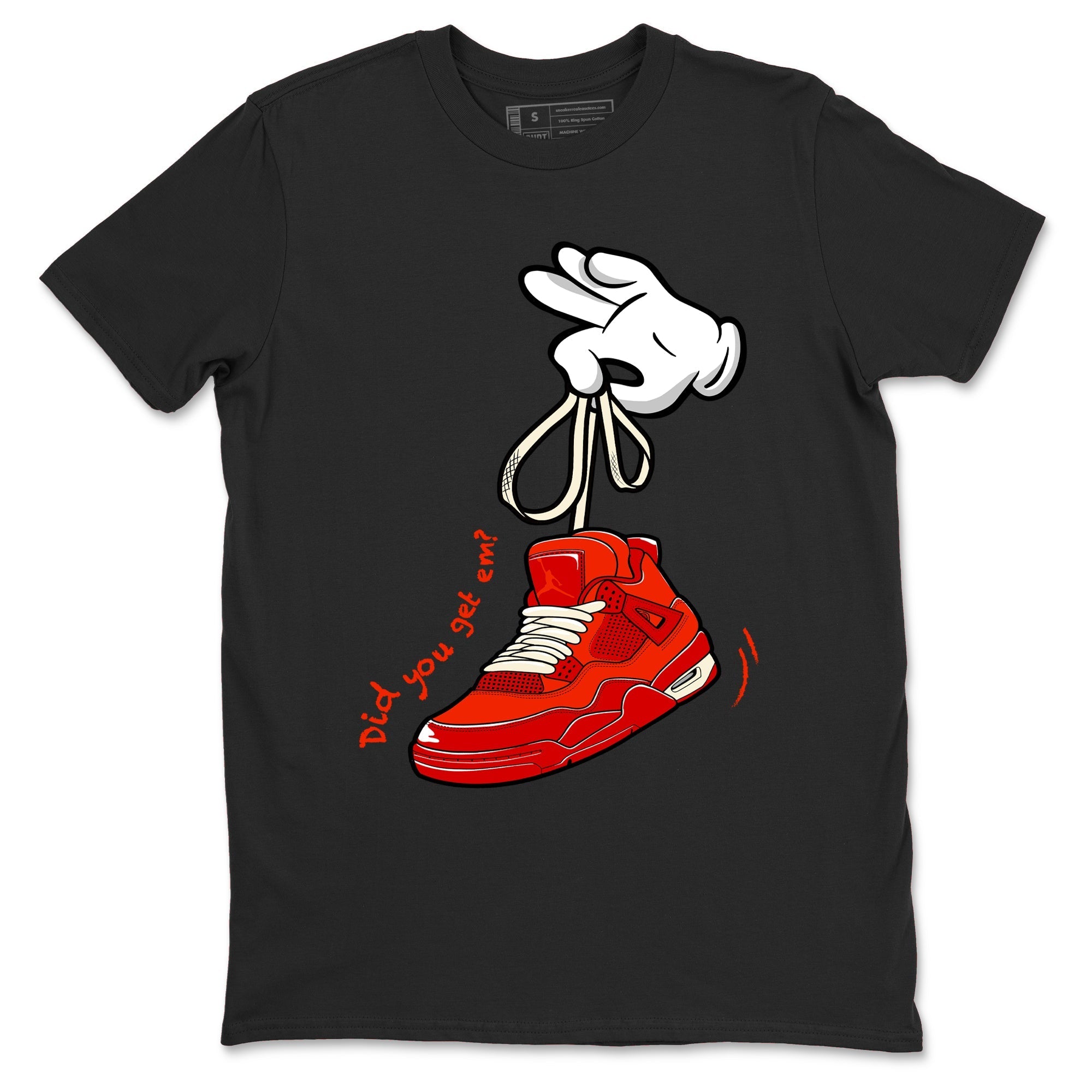 Cartoon Hands snkmatch Tees - Air Jordan 4 Brick By Brick
