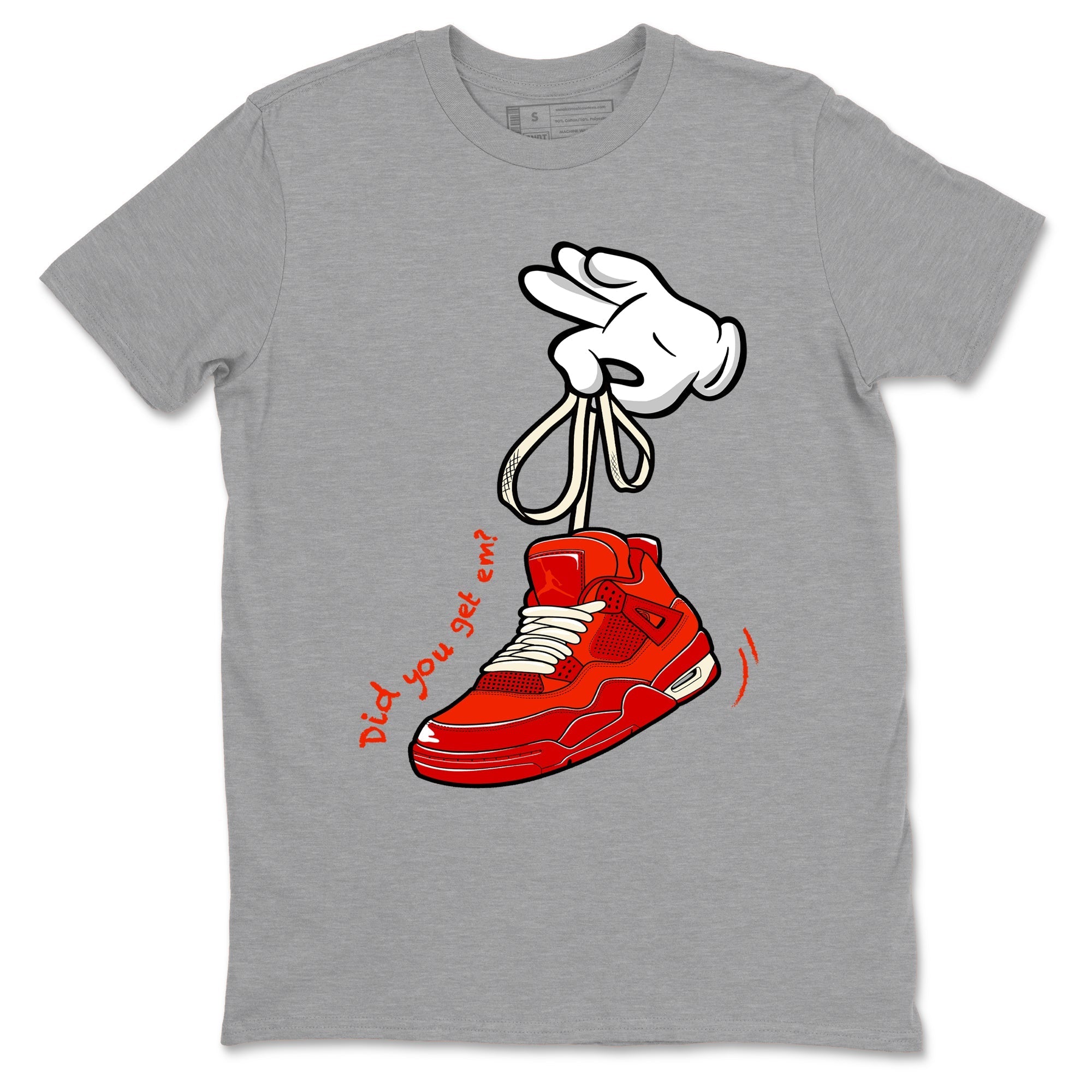 Cartoon Hands snkmatch Tees - Air Jordan 4 Brick By Brick