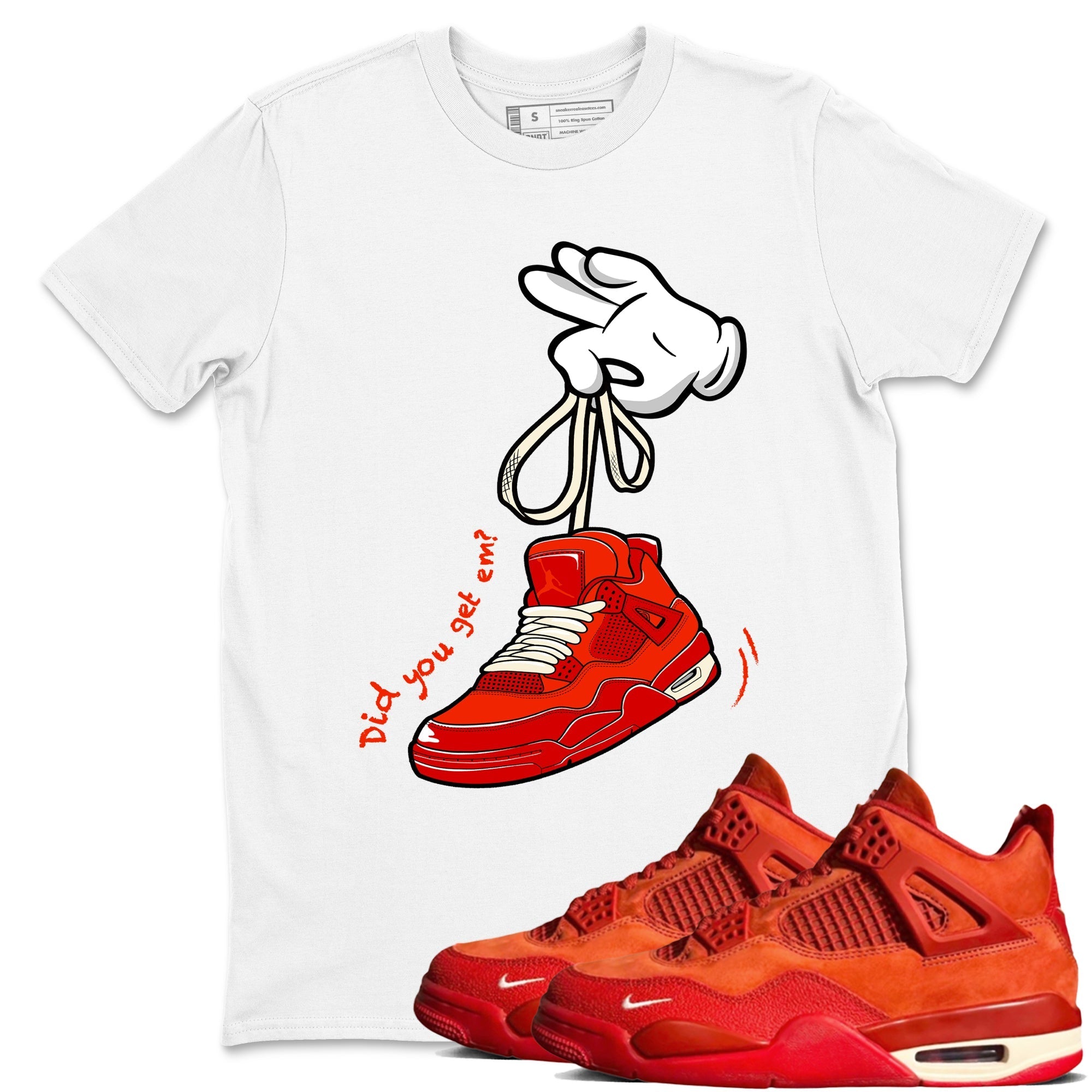 Cartoon Hands snkmatch Tees - Air Jordan 4 Brick By Brick
