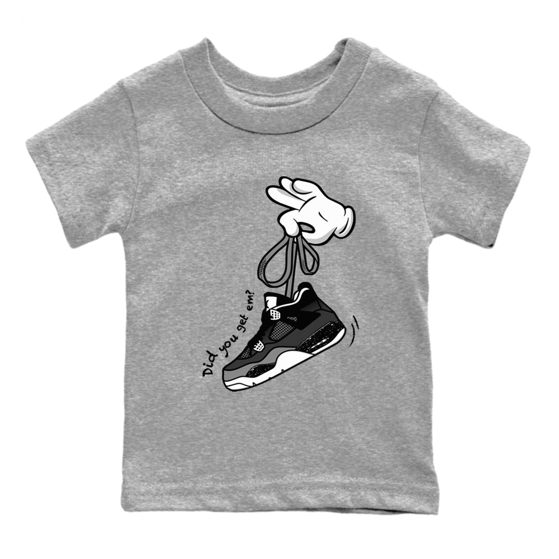 Cartoon Hands snkmatch Tees Kids - Air Jordan 4 Fear
