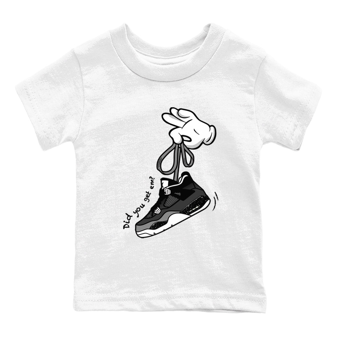 Cartoon Hands snkmatch Tees Kids - Air Jordan 4 Fear