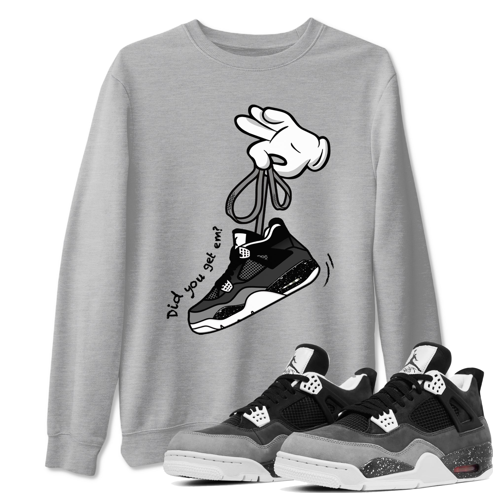 Cartoon Hands snkmatch Tees - Air Jordan 4 Fear