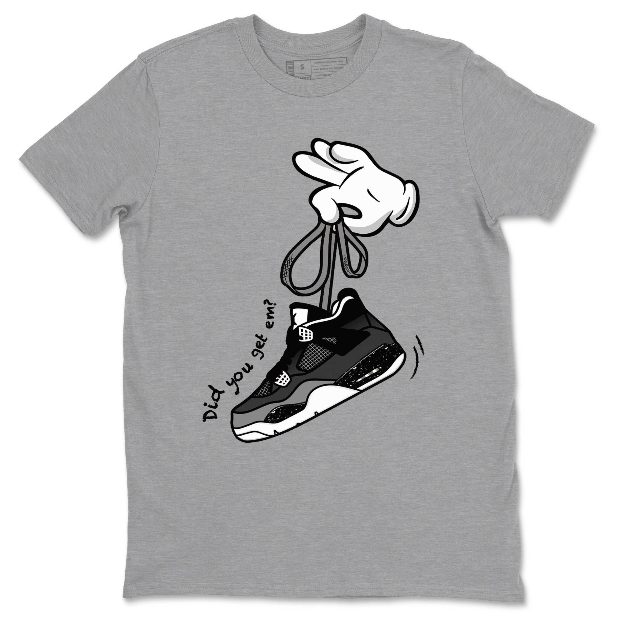 Cartoon Hands snkmatch Tees - Air Jordan 4 Fear