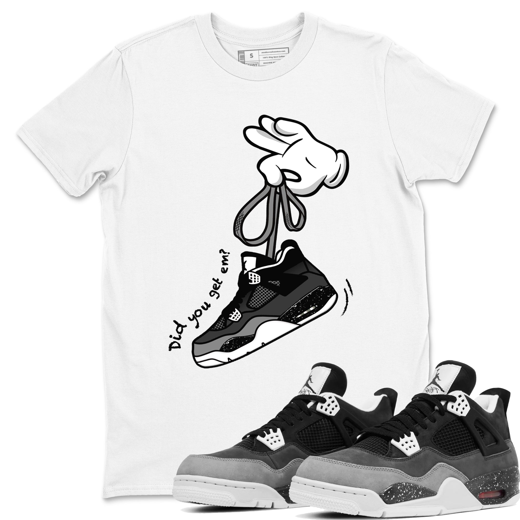 Cartoon Hands snkmatch Tees - Air Jordan 4 Fear