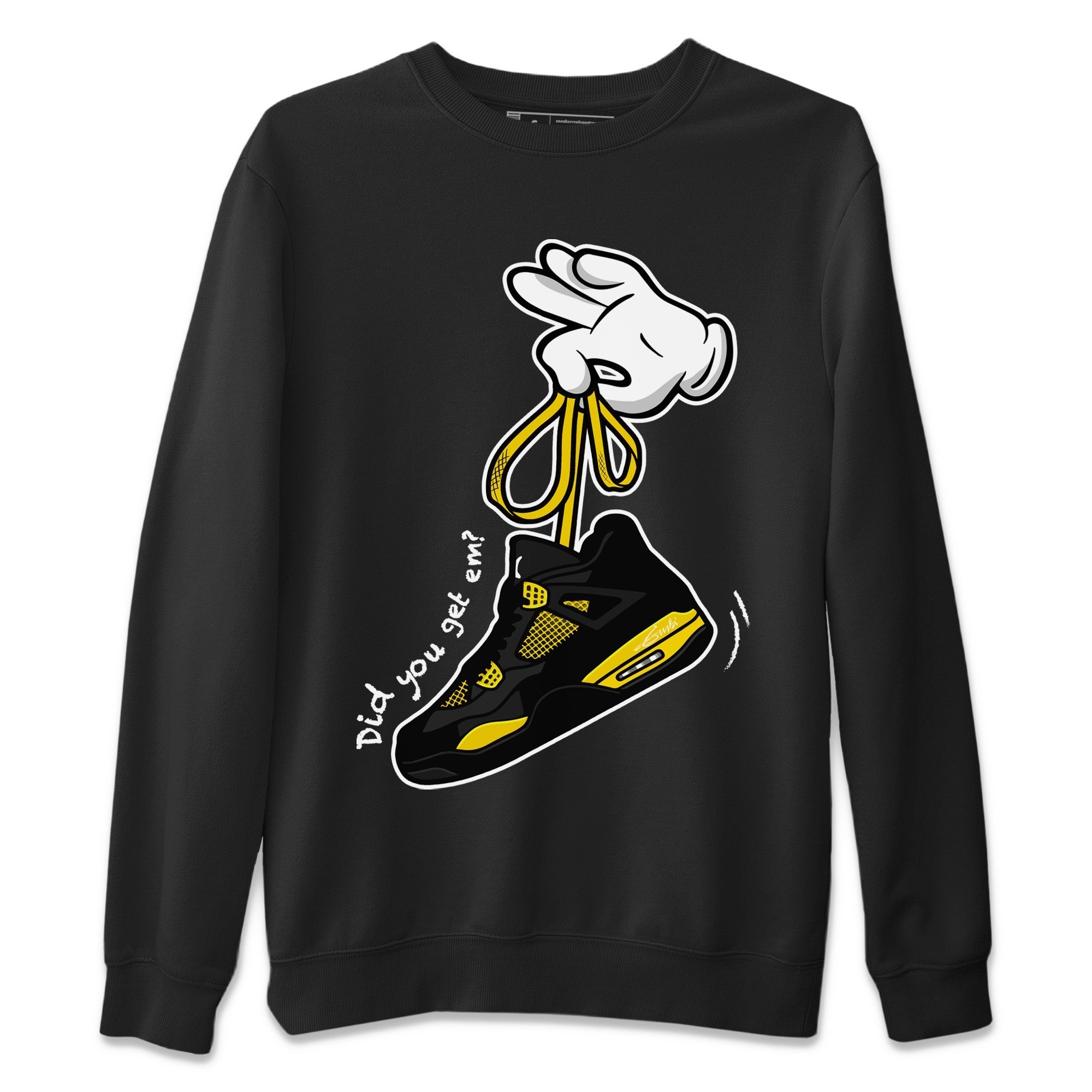 Cartoon Hands Unisex Tops - Air Jordan 4 Thunder