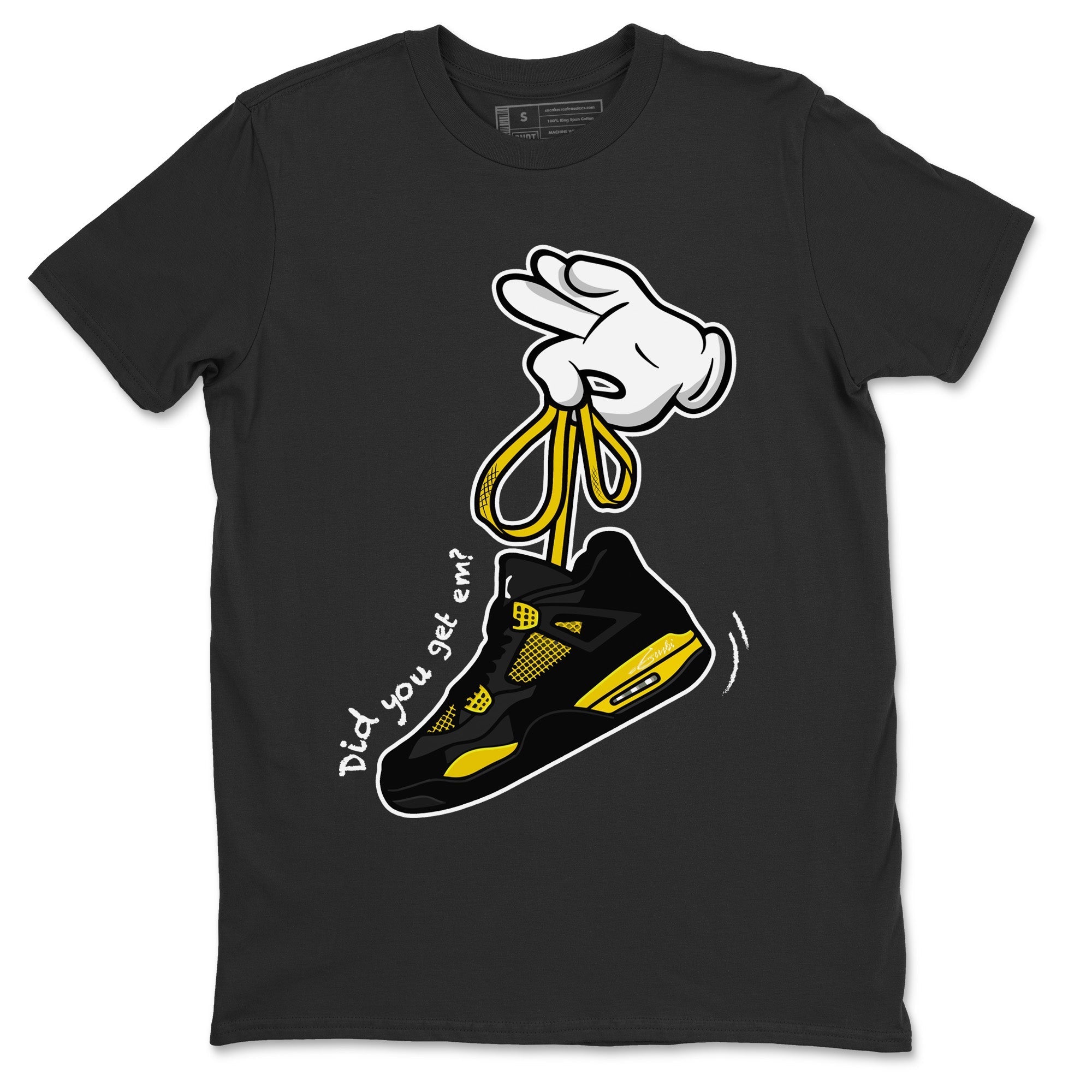 Cartoon Hands Unisex Tops - Air Jordan 4 Thunder