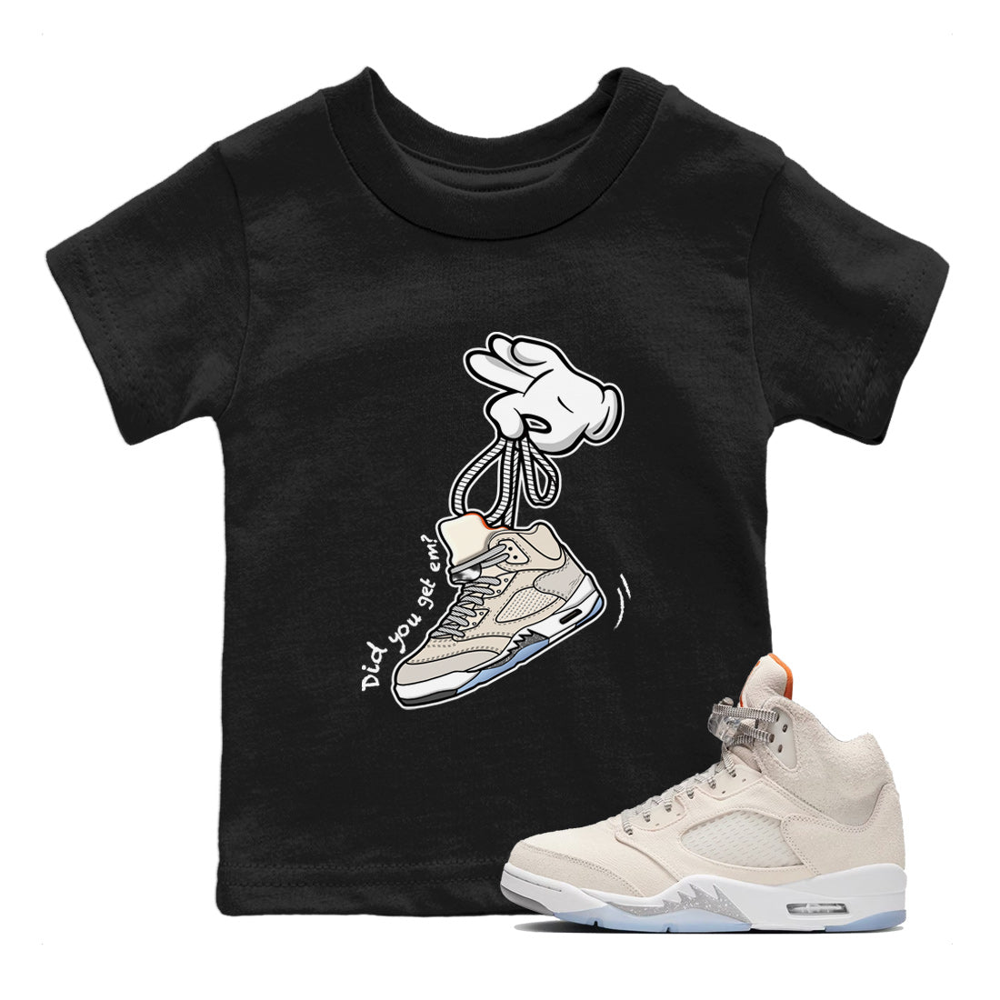 Cartoon Hands Kids Tops - Air Jordan 5 Craft