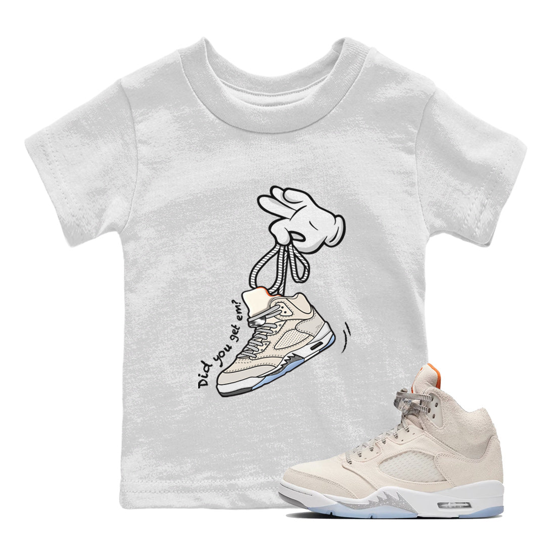 Cartoon Hands Kids Tops - Air Jordan 5 Craft
