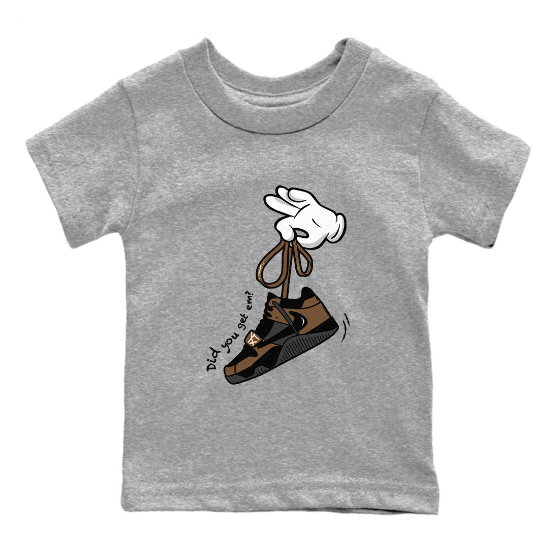 Cartoon Hands snkmatch Tees Kids - Jordan Jumpman Jack Travis Scott Dark Mocha