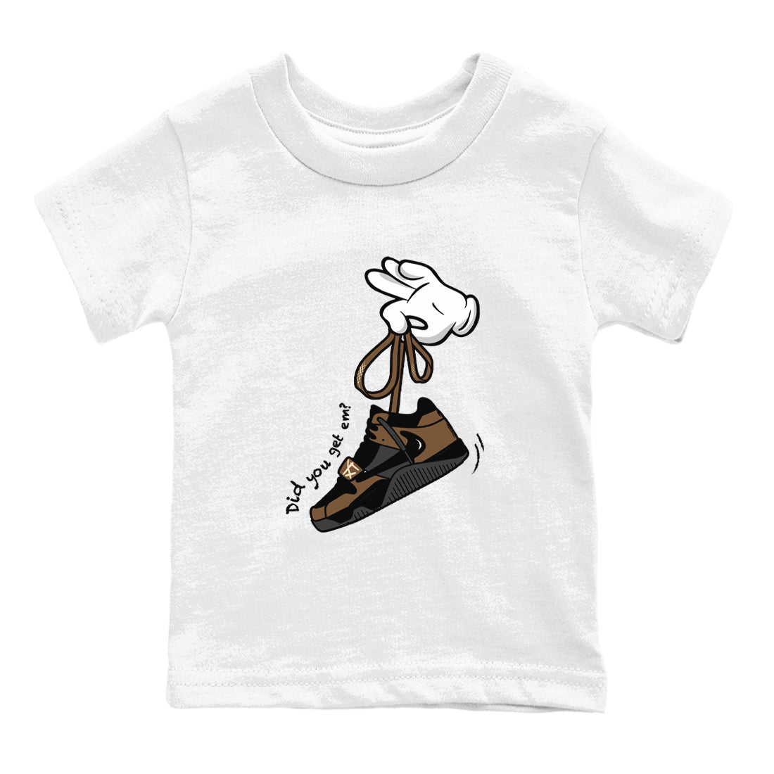 Cartoon Hands snkmatch Tees Kids - Jordan Jumpman Jack Travis Scott Dark Mocha