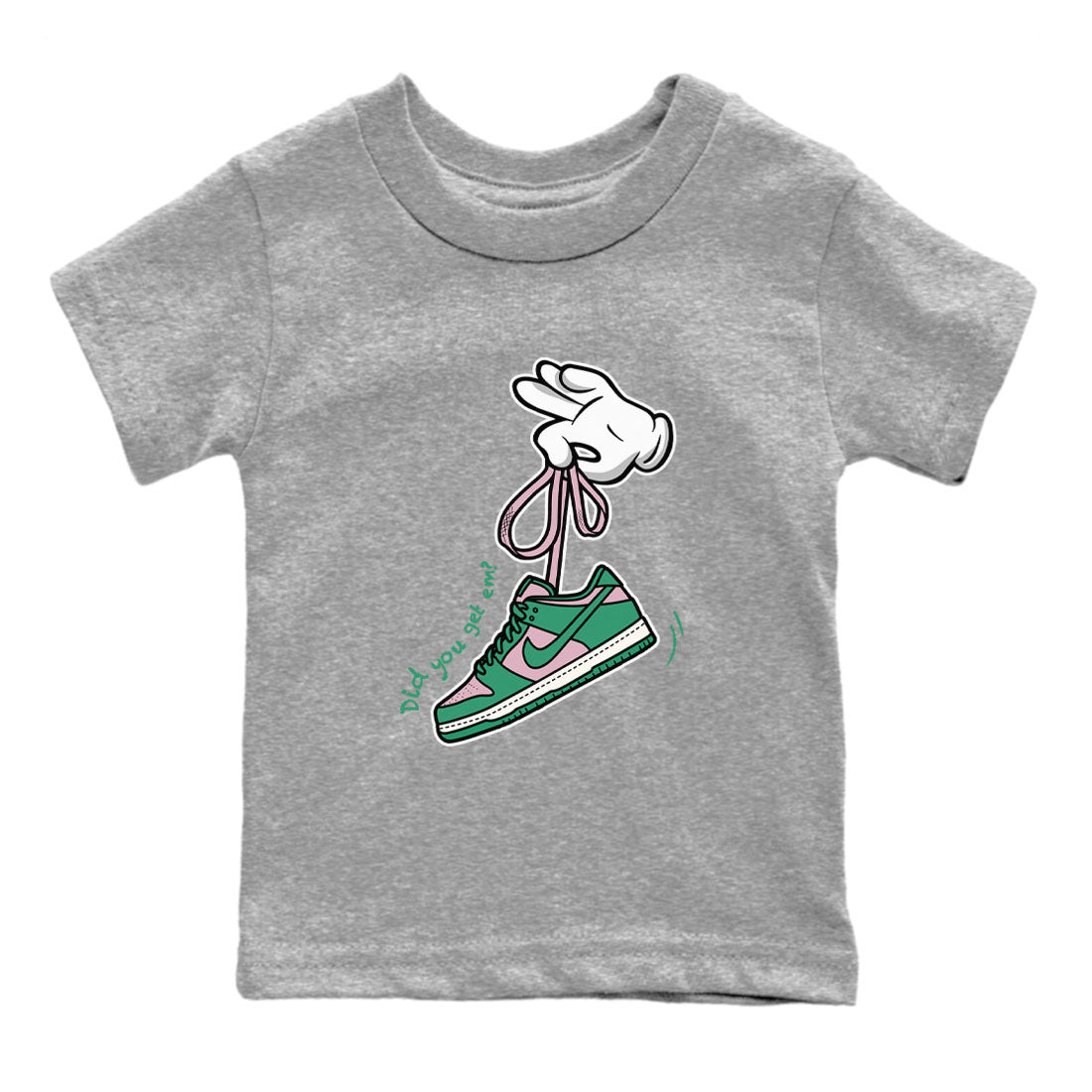 Cartoon Hands snkmatch Tees Kids - Dunk Medium Soft Pink Malachite
