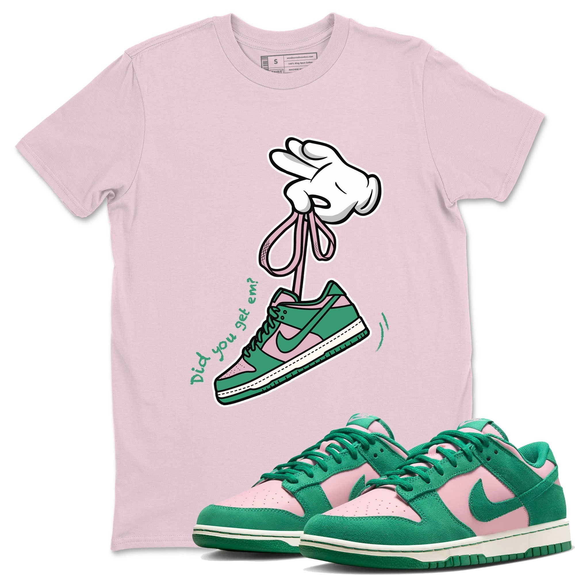 Cartoon Hands snkmatch Tees - Dunk Medium Soft Pink Malachite