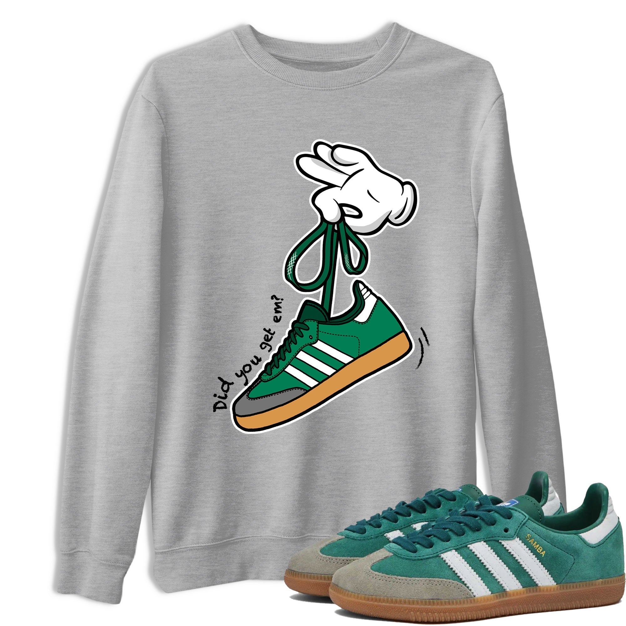 Cartoon Hands snkmatch Tee - Samba Collegiate Green Gum