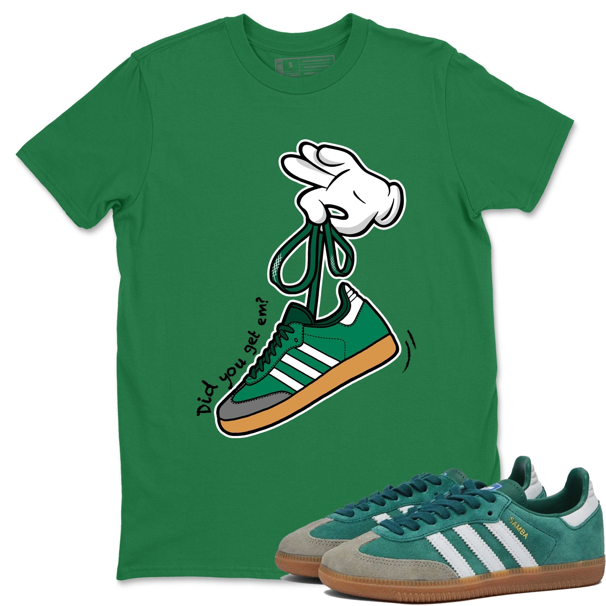 Cartoon Hands snkmatch Tee - Samba Collegiate Green Gum