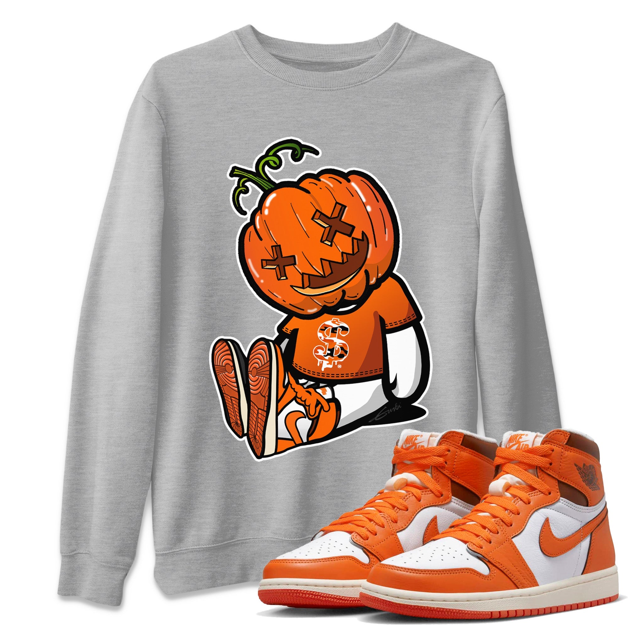 Carved Pumpkin Dolls Unisex Tops - Air Jordan 1 Starfish