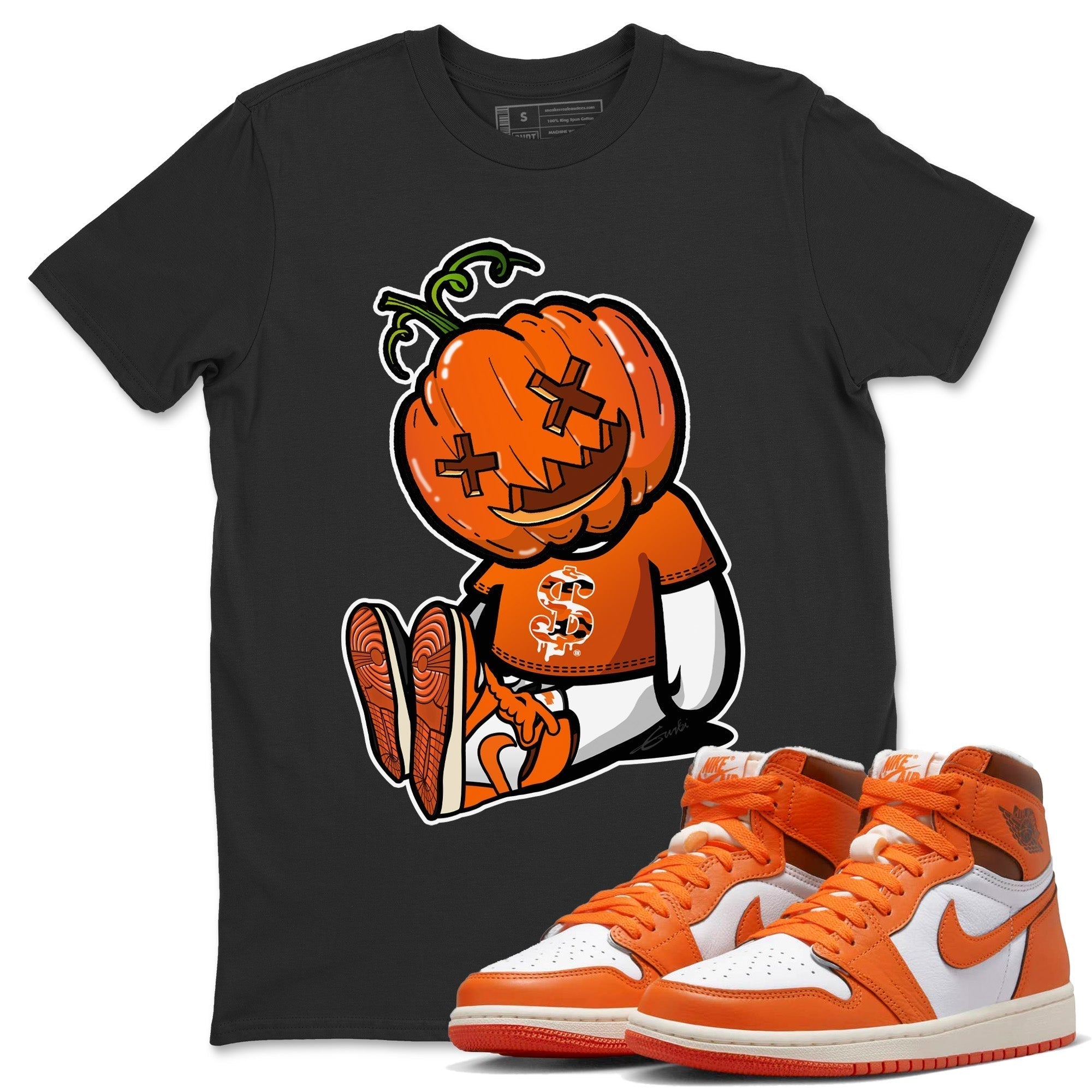 Carved Pumpkin Dolls Unisex Tops - Air Jordan 1 Starfish