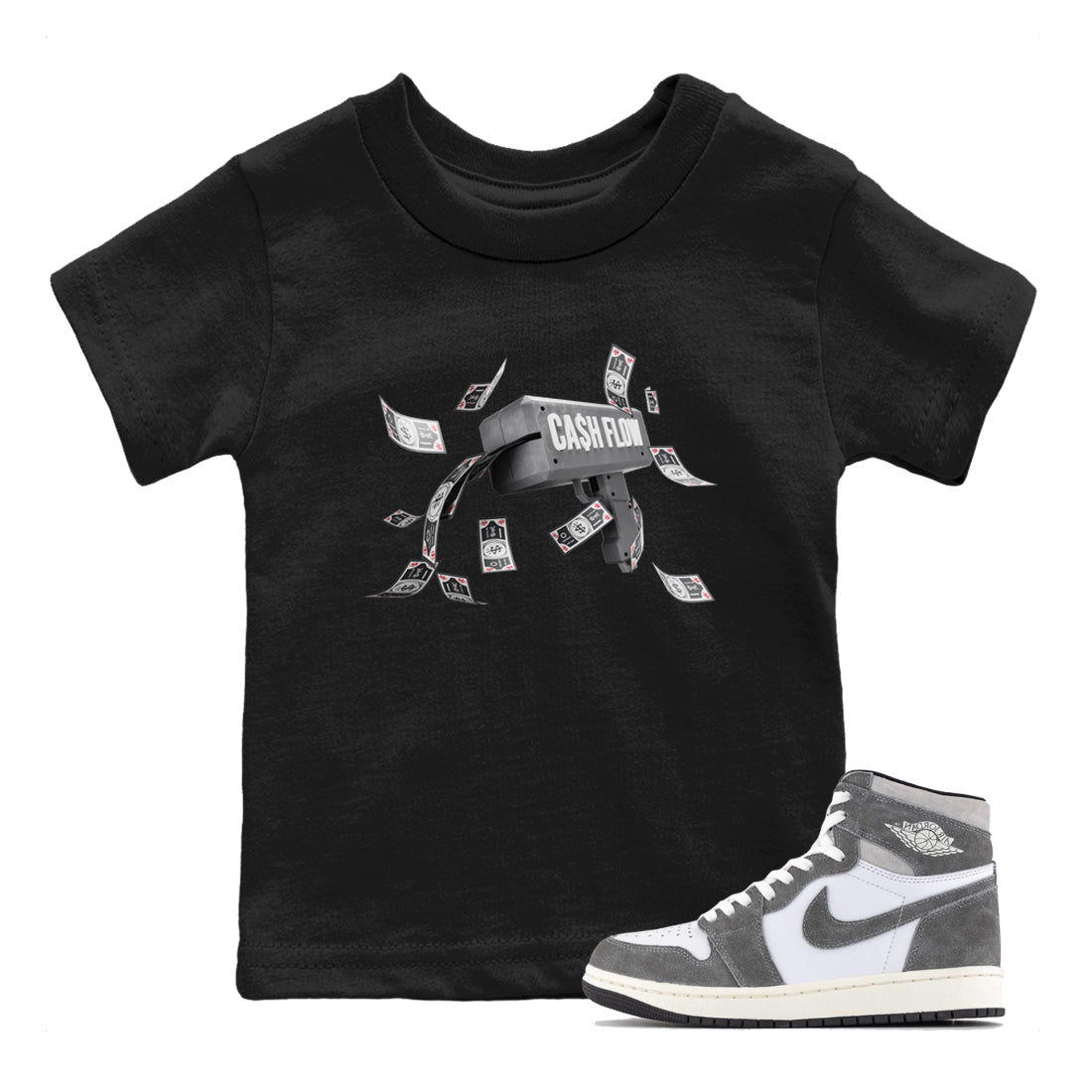 Cash Flow Kids Tops - Air Jordan 1 Washed Heritage