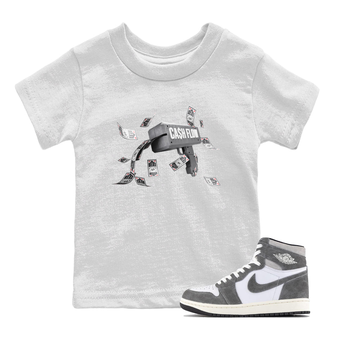 Cash Flow Kids Tops - Air Jordan 1 Washed Heritage