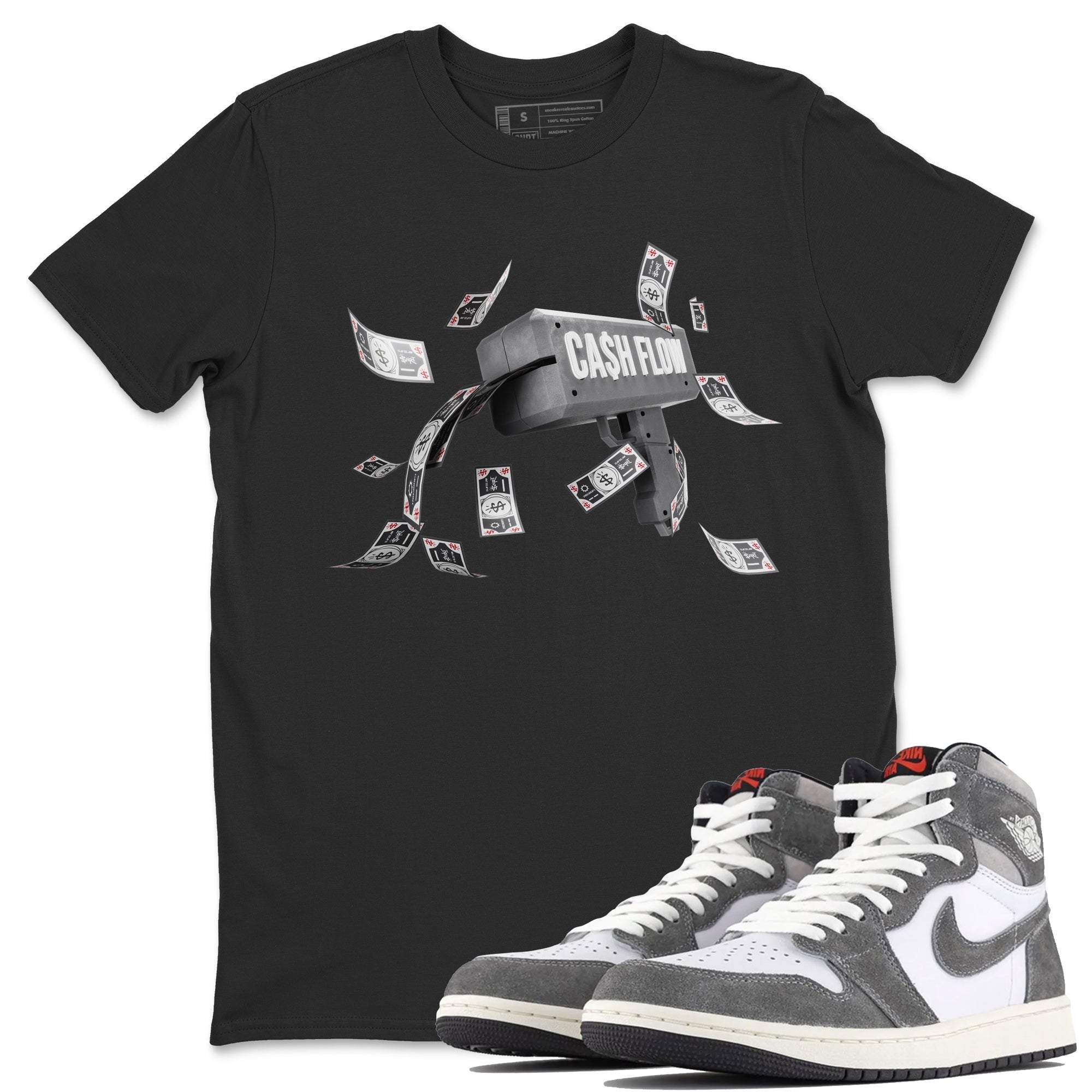 Cash Flow Unisex Tops - Air Jordan 1 Washed Heritage