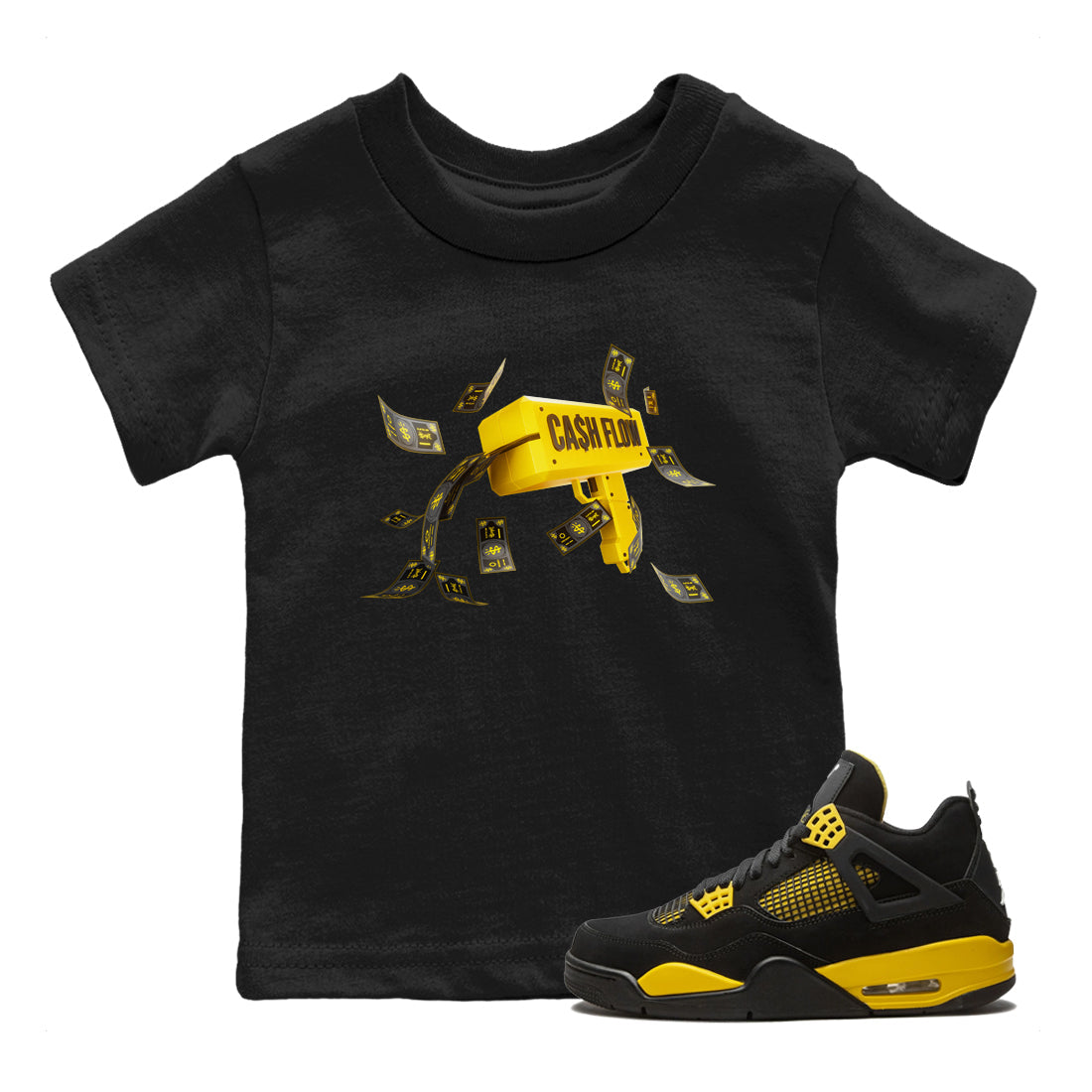 Cash Flow Kids Tops - Air Jordan 4 Thunder