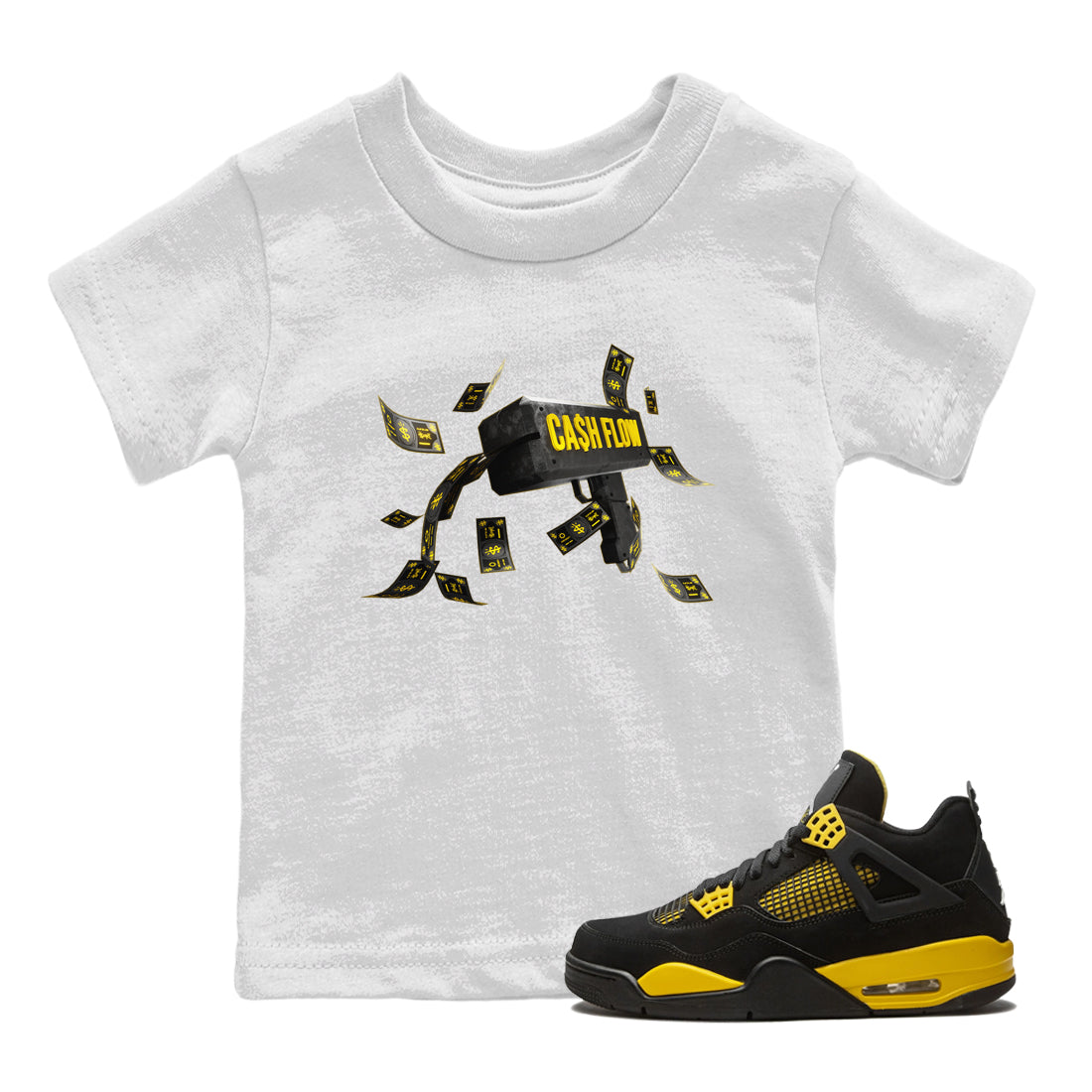 Cash Flow Kids Tops - Air Jordan 4 Thunder