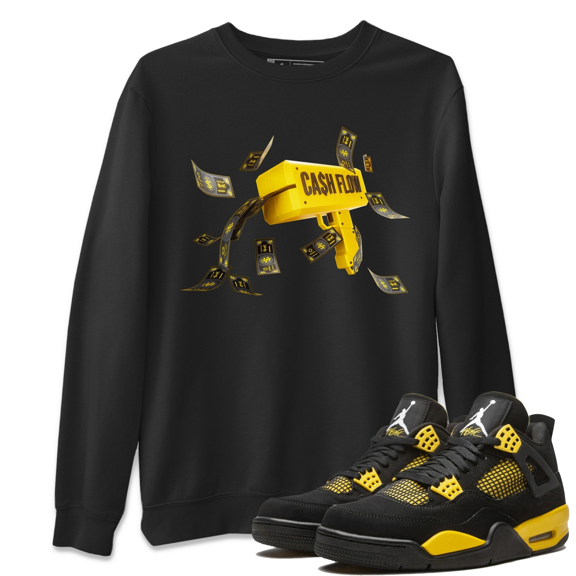 Cash Flow Unisex Tops - Air Jordan 4 Thunder