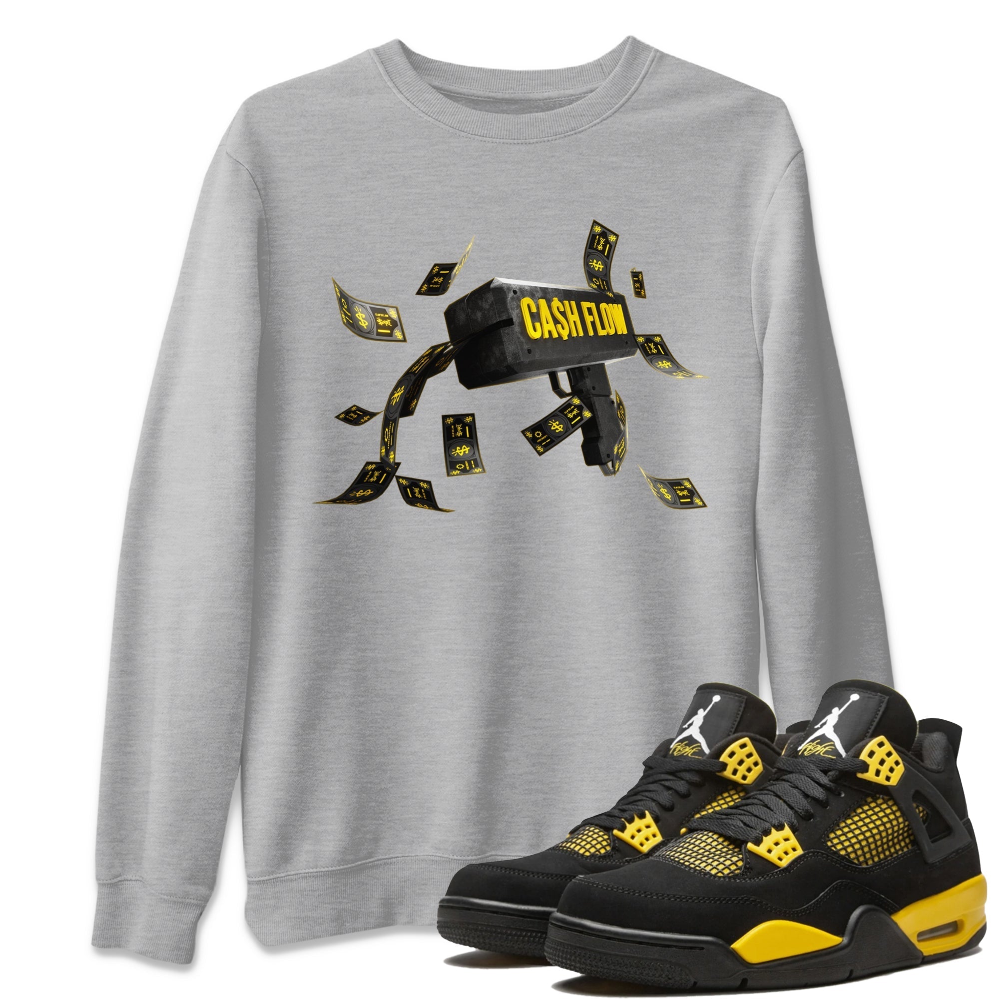 Cash Flow Unisex Tops - Air Jordan 4 Thunder