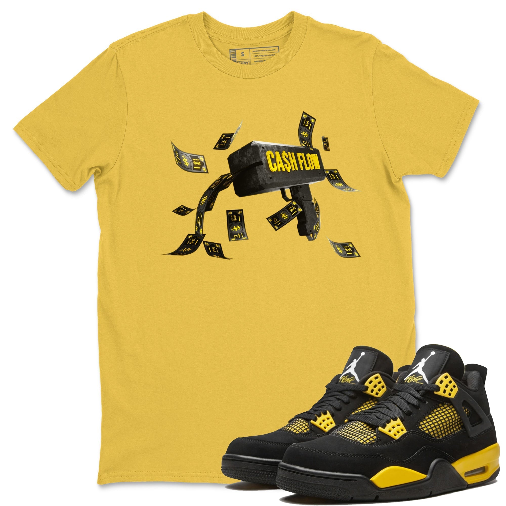 Cash Flow Unisex Tops - Air Jordan 4 Thunder