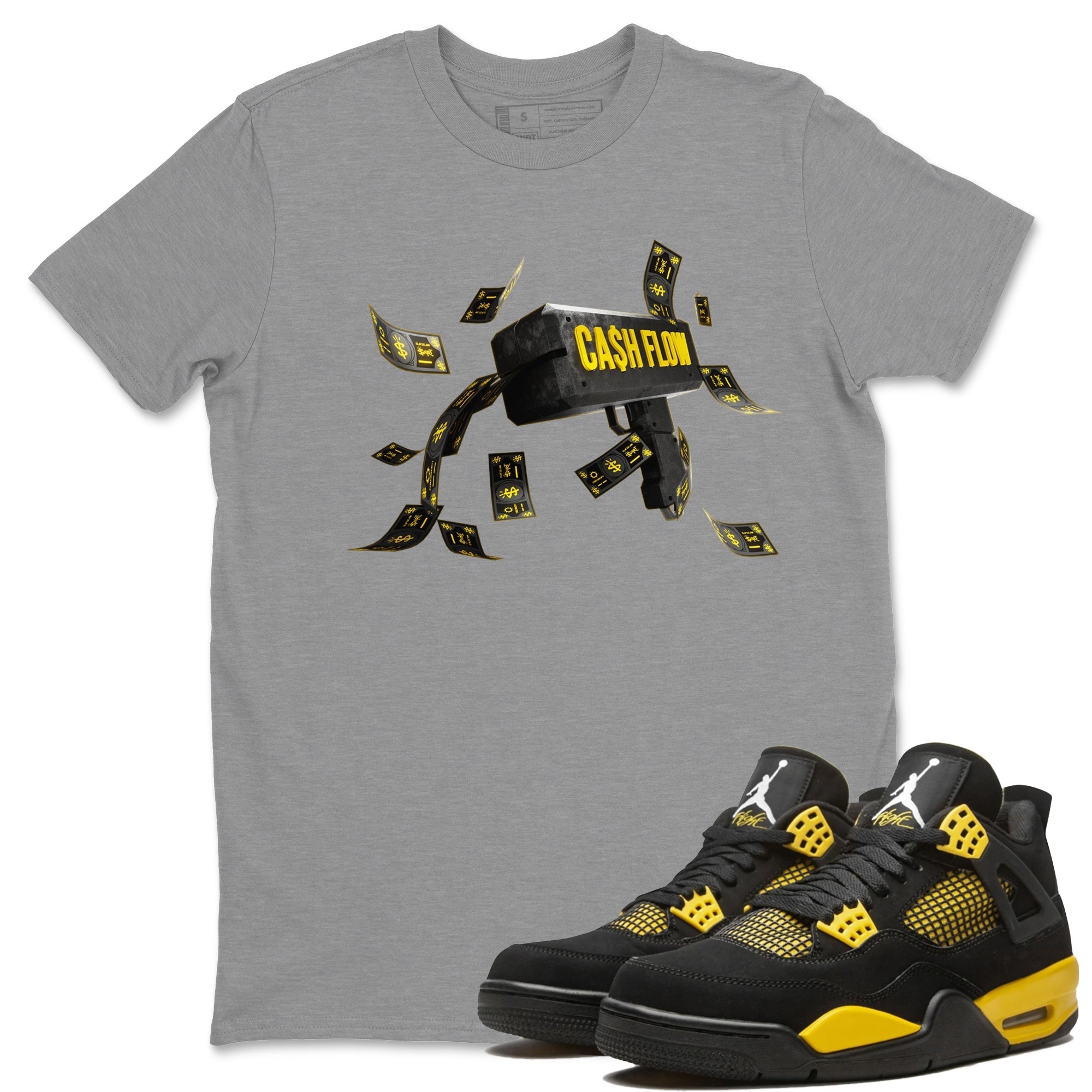 Cash Flow Unisex Tops - Air Jordan 4 Thunder