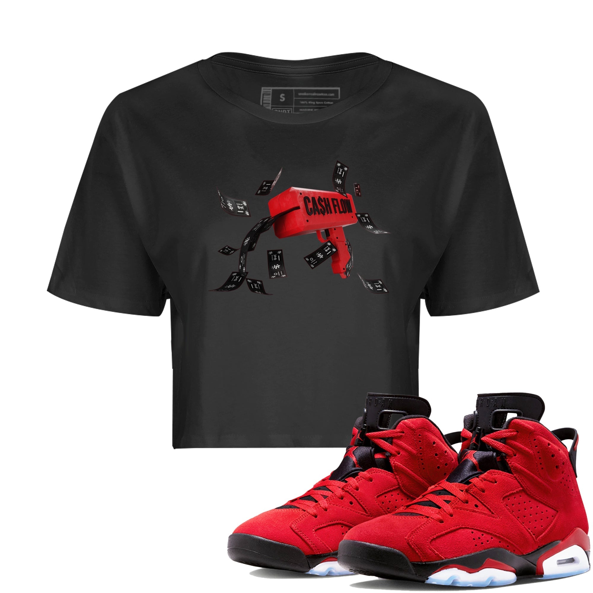 Cash Flow Women's Tops - Air Jordan 6 Toro Bravo