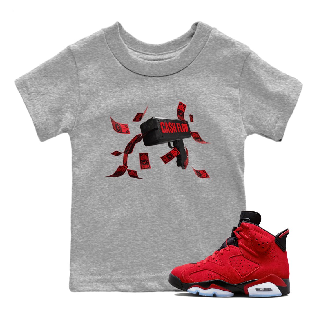 Cash Flow Kids Tops - Air Jordan 6 Toro Bravo
