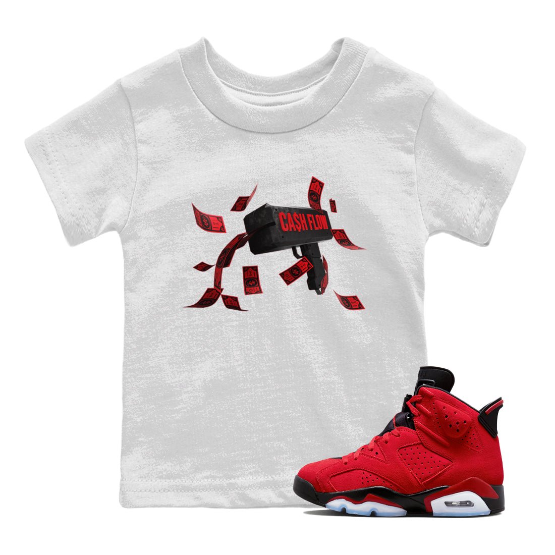 Cash Flow Kids Tops - Air Jordan 6 Toro Bravo