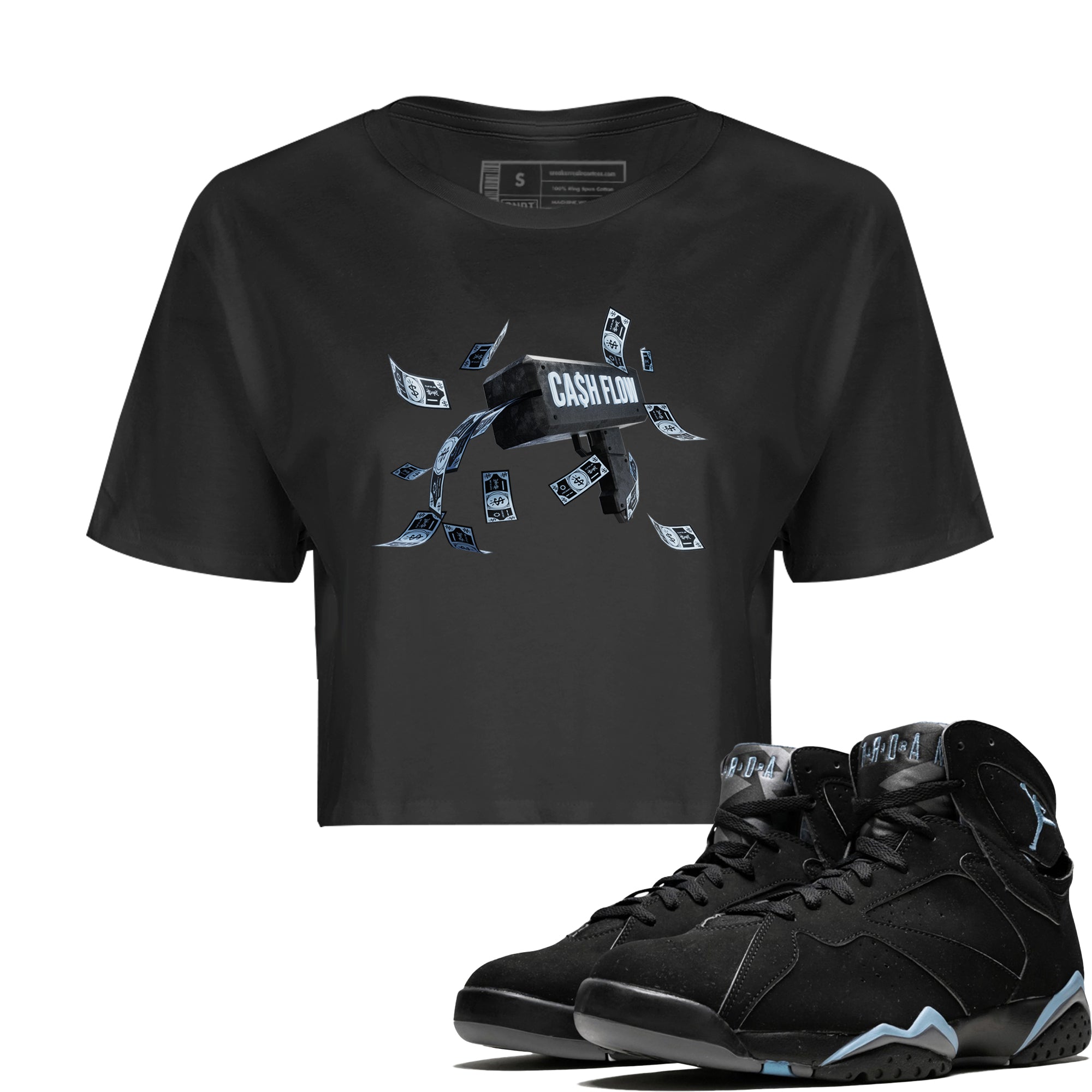 Cash Flow Women's Tops - Air Jordan 7 Chambray