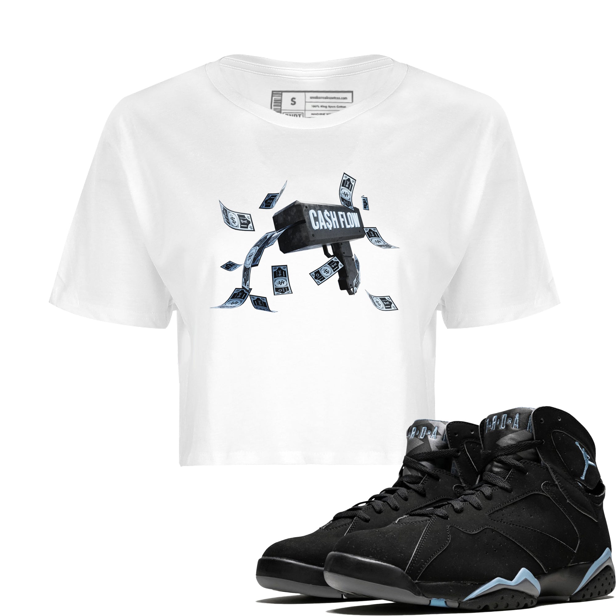 Cash Flow Women's Tops - Air Jordan 7 Chambray