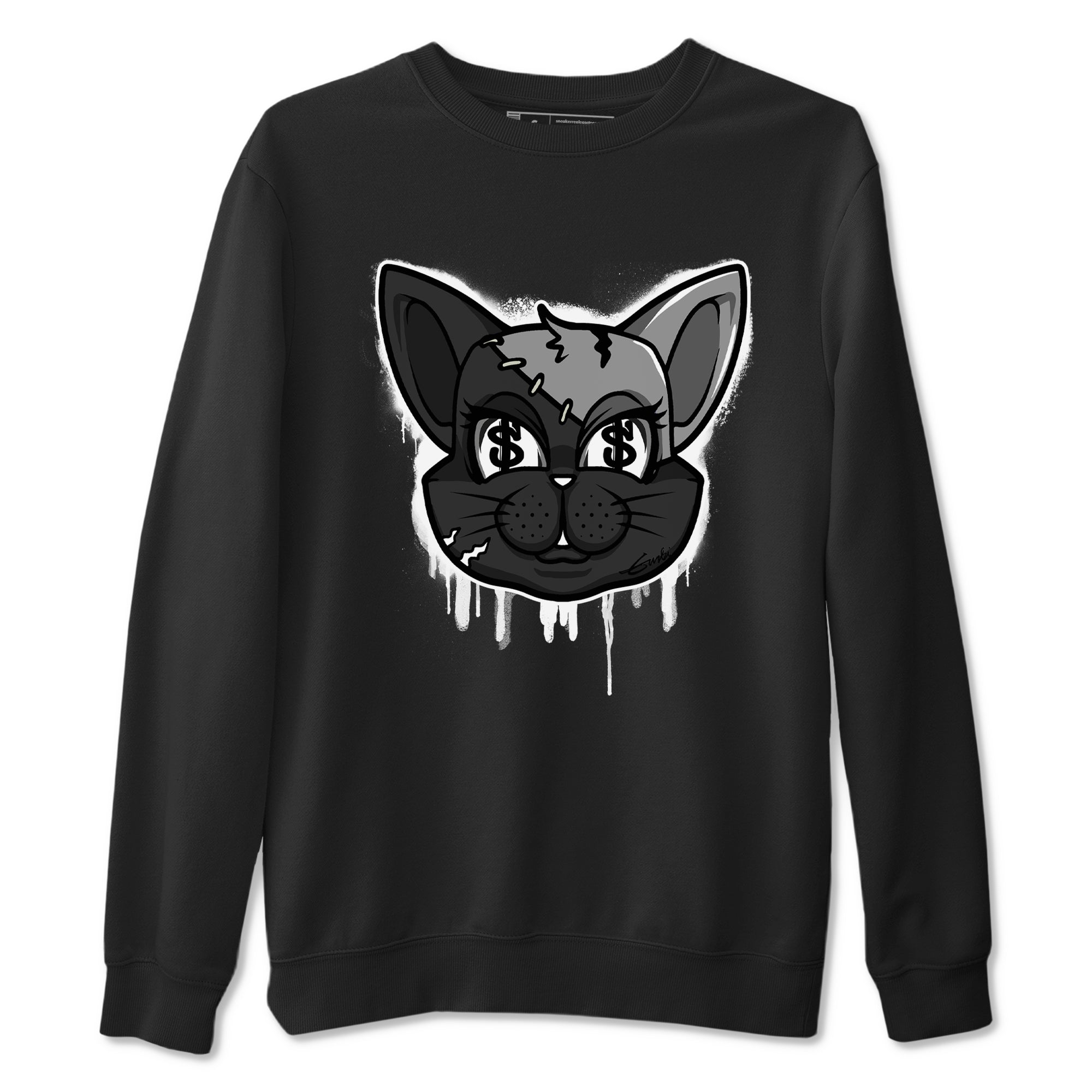 Cat Face snkmatch Tees - Air Jordan 5 Black Cat