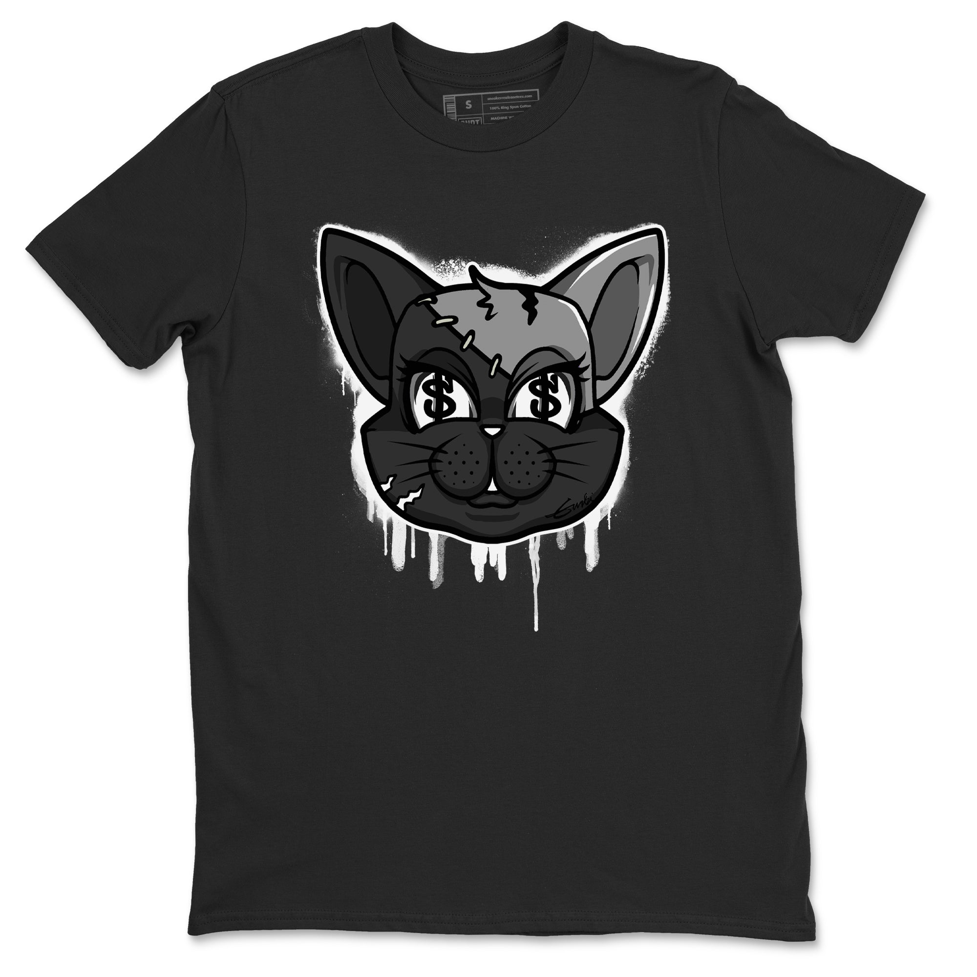 Cat Face snkmatch Tees - Air Jordan 5 Black Cat