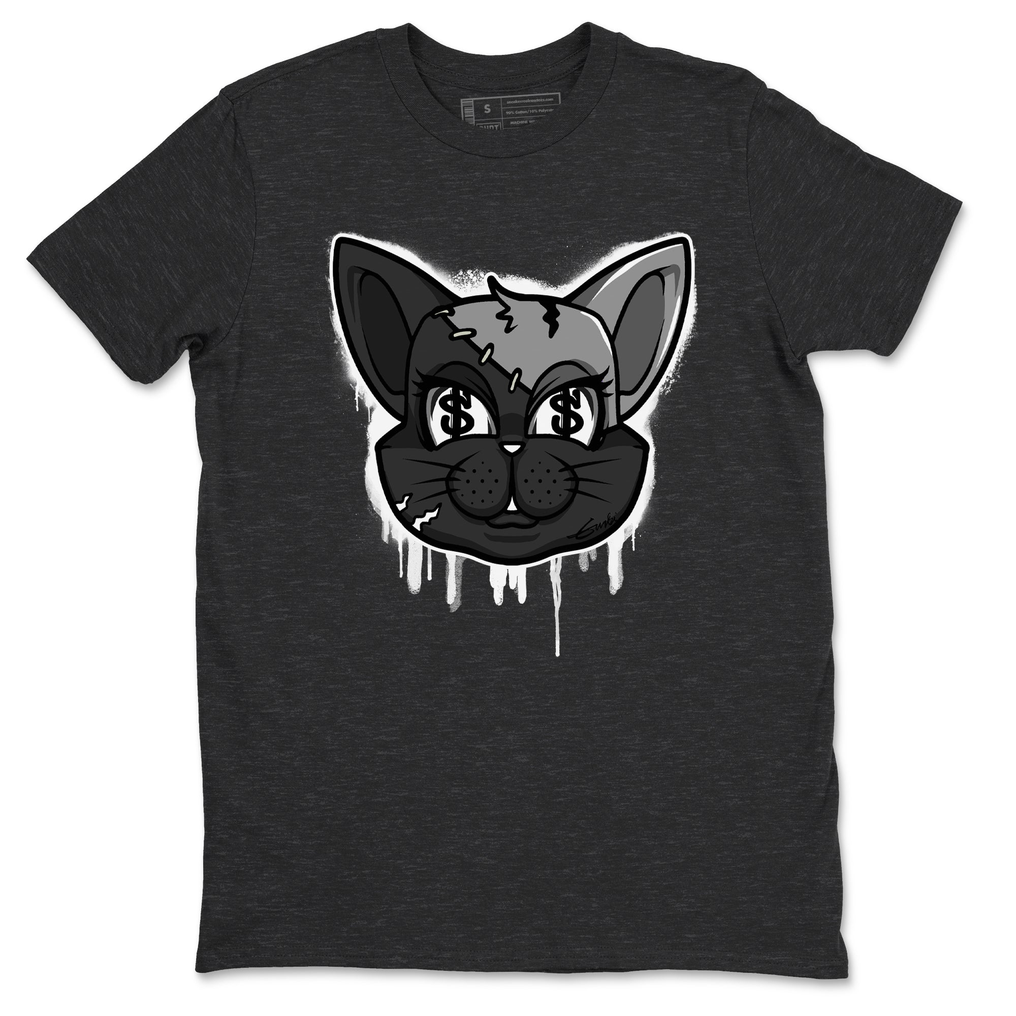 Cat Face snkmatch Tees - Air Jordan 5 Black Cat