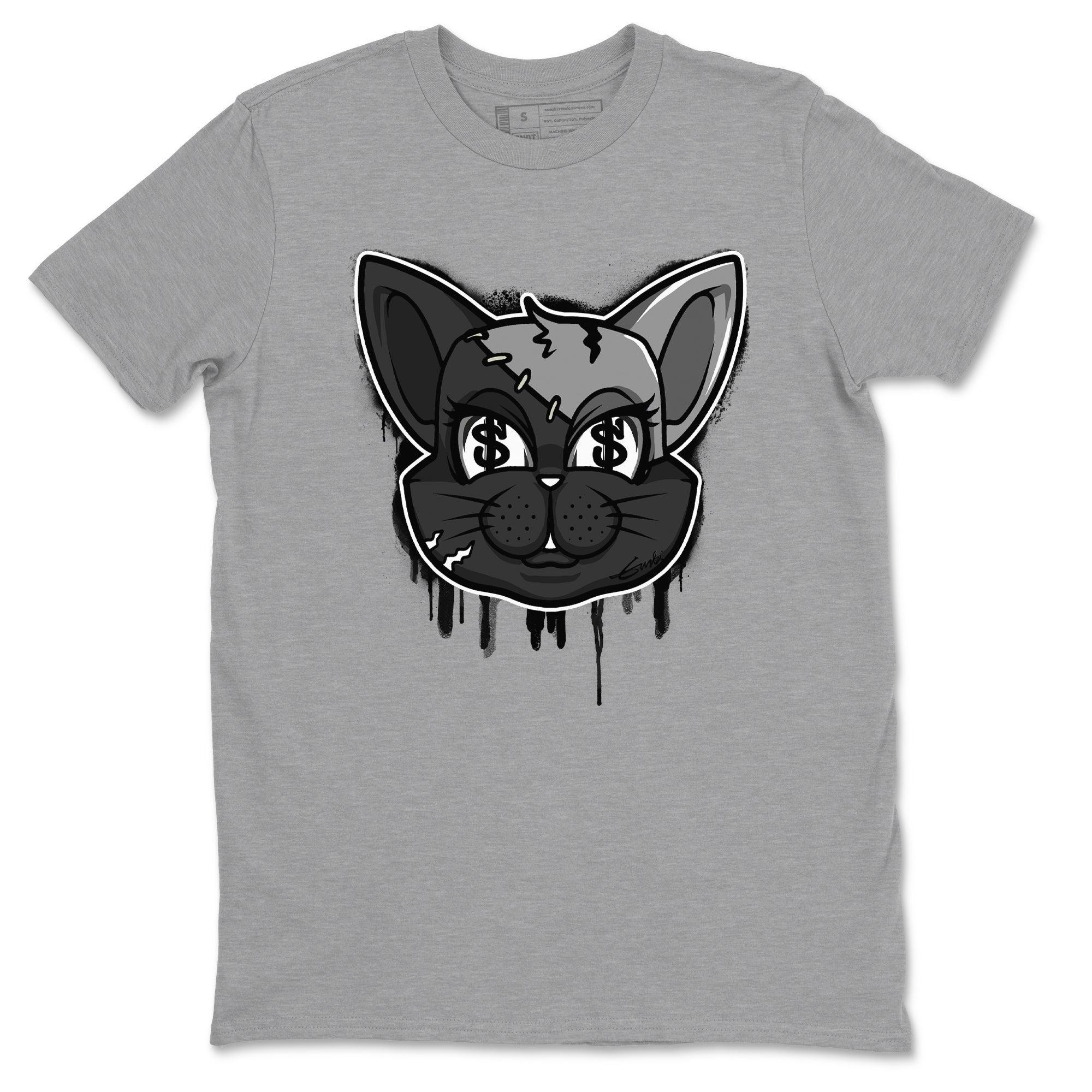 Cat Face snkmatch Tees - Air Jordan 5 Black Cat
