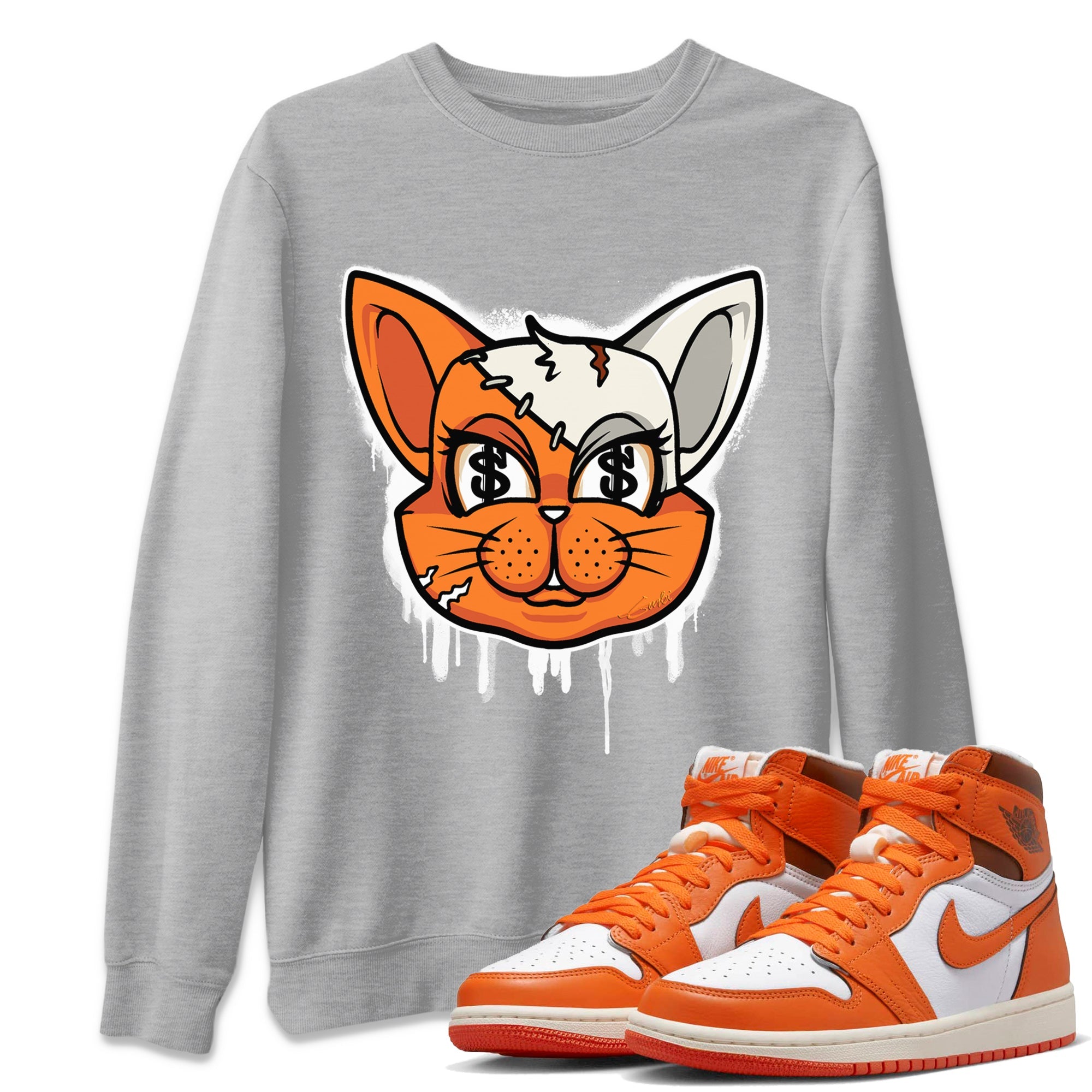 Cat Face Unisex Tops - Air Jordan 1 Starfish
