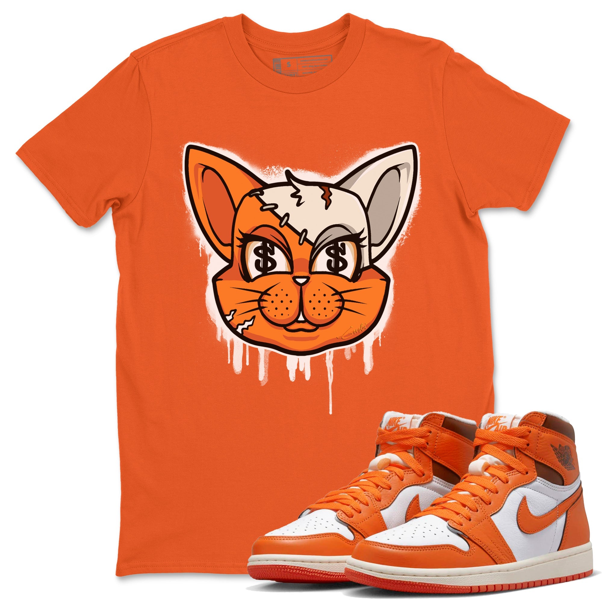 Cat Face Unisex Tops - Air Jordan 1 Starfish